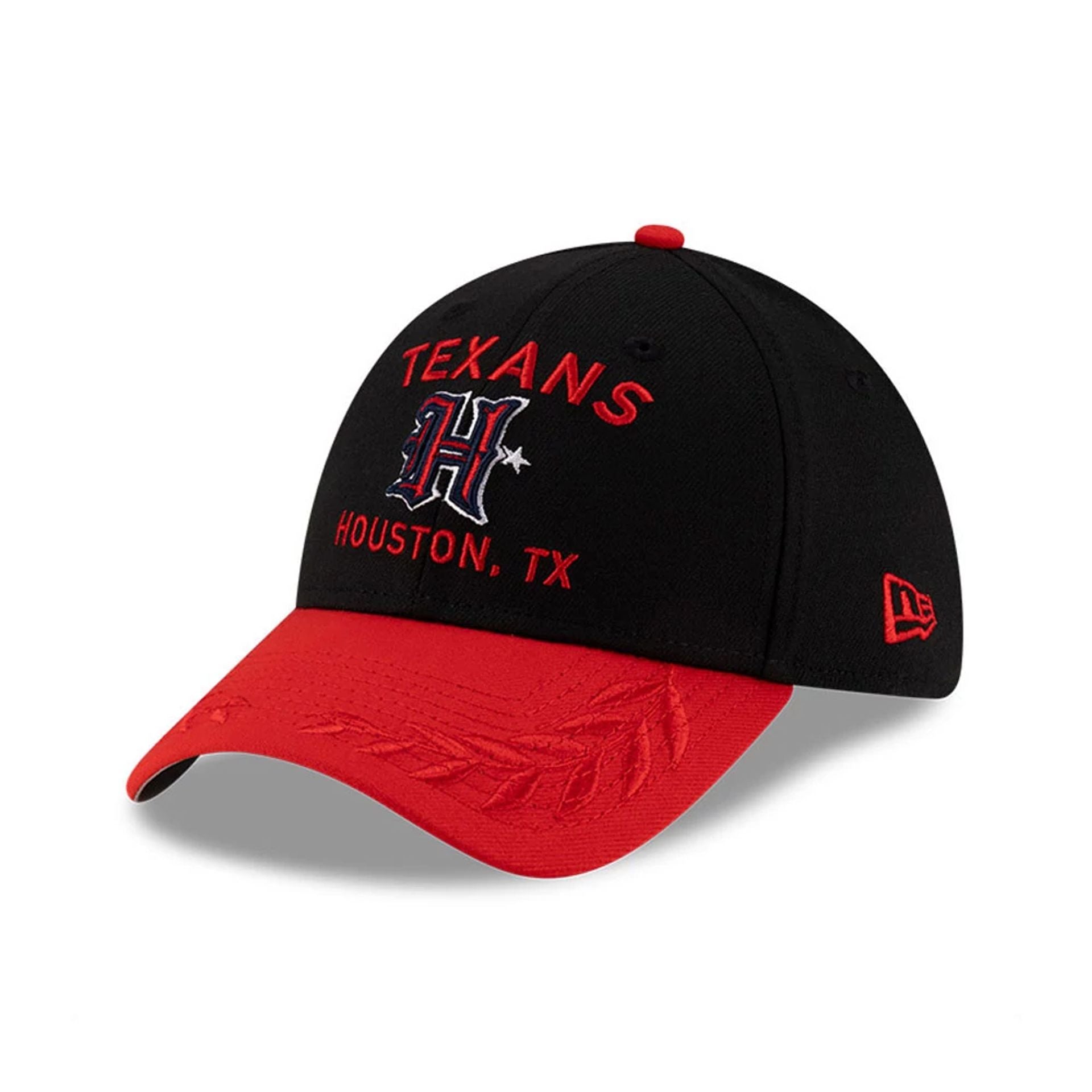 This is a Houston Texans NFL Draft 2025 Black 39THIRTY Stretch Fit Cap 1
