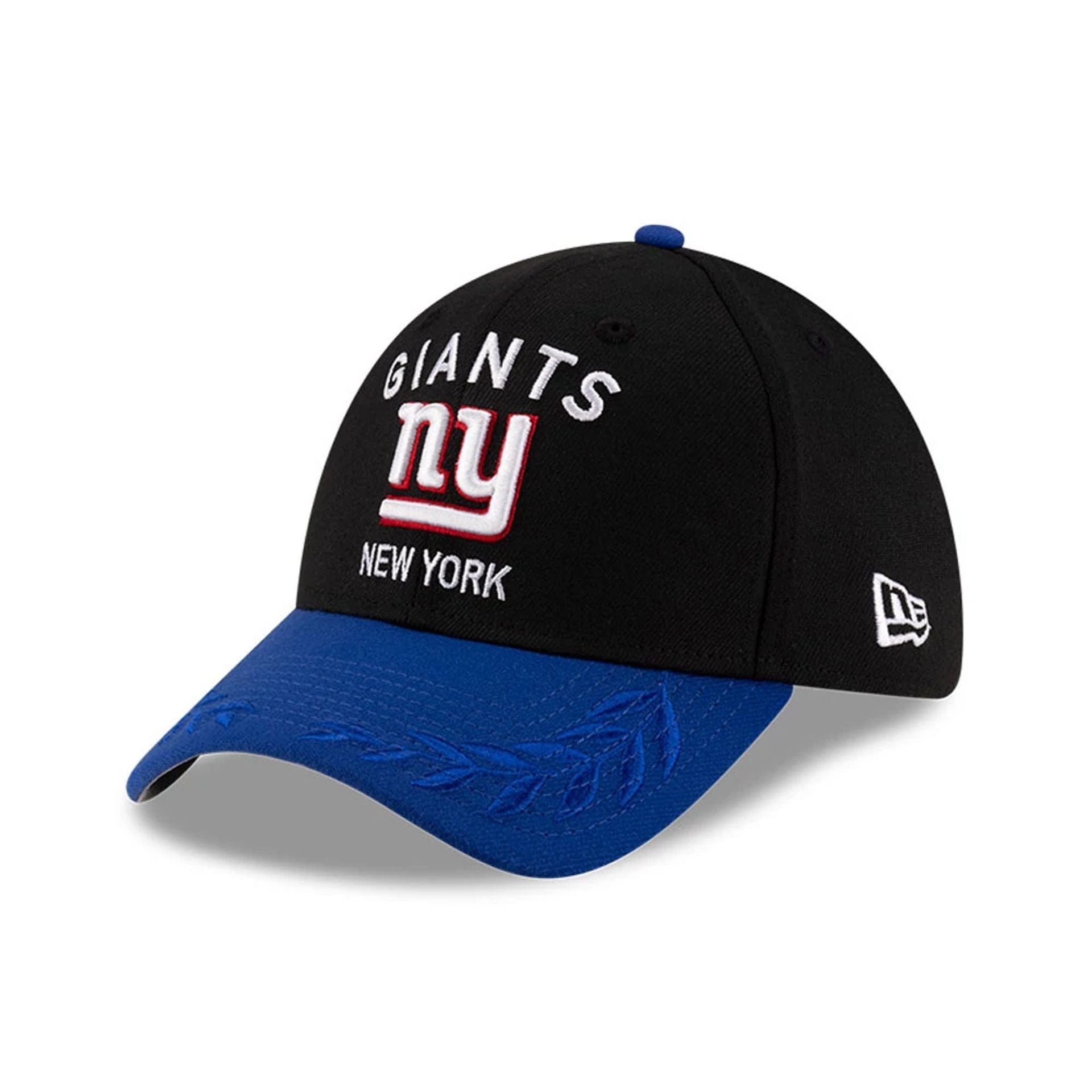 This is a New York Giants NFL Draft 2025 Black 39THIRTY Stretch Fit Cap 1