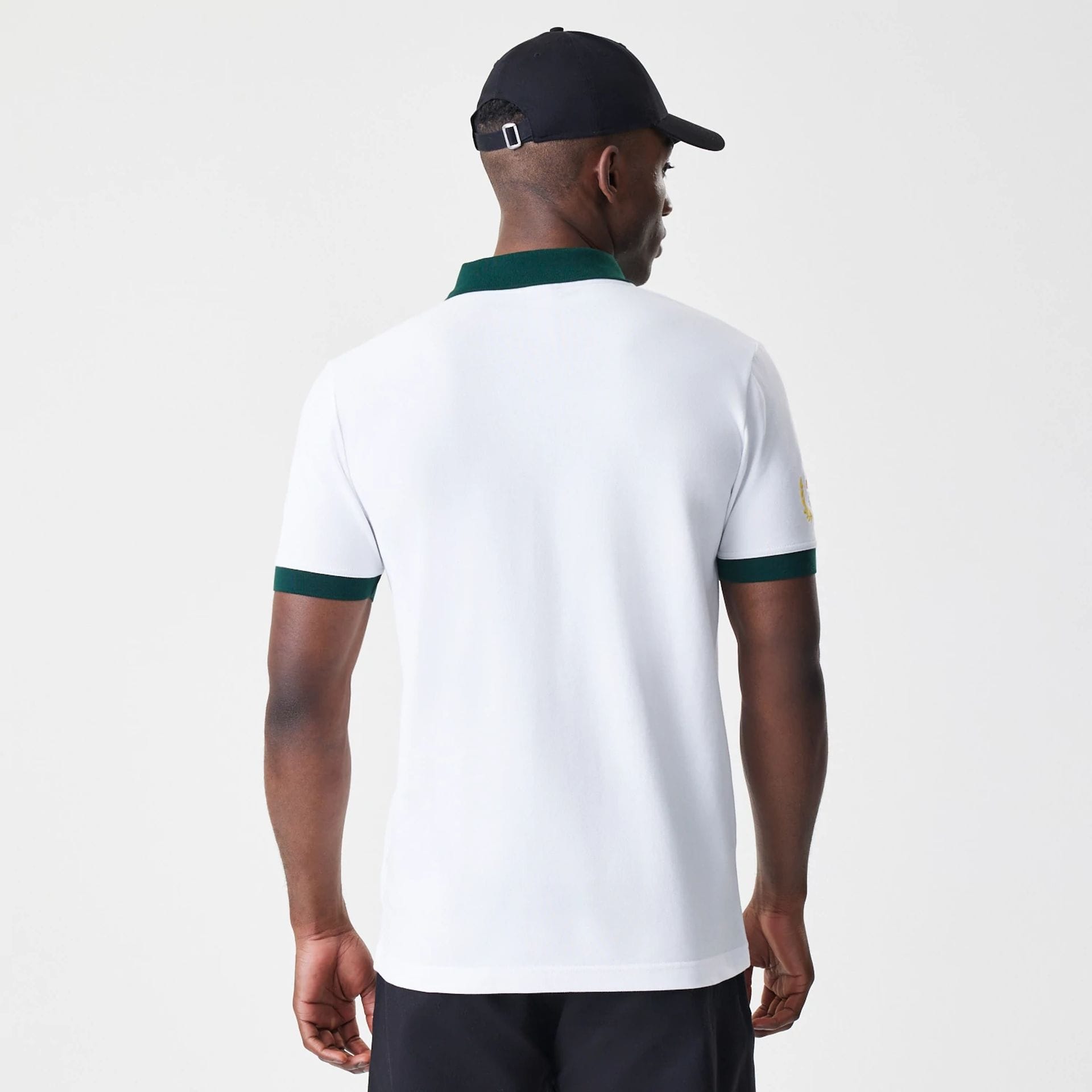 The Male model is wearing Caddyshack BushWood White Polo T-Shirt 2