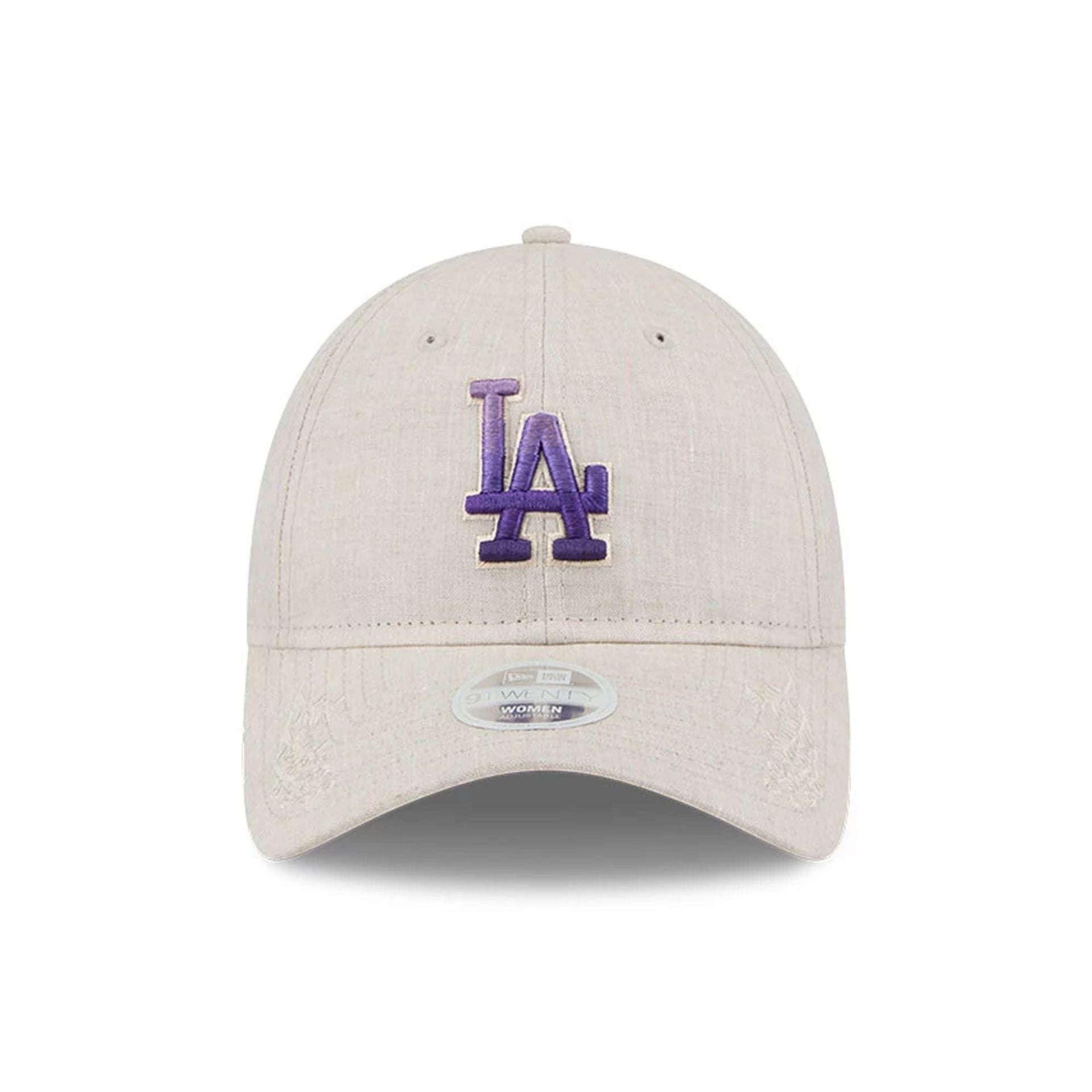 This is a LA Dodgers Floral Visor Open Beige 9TWENTY Adjustable Cap 2