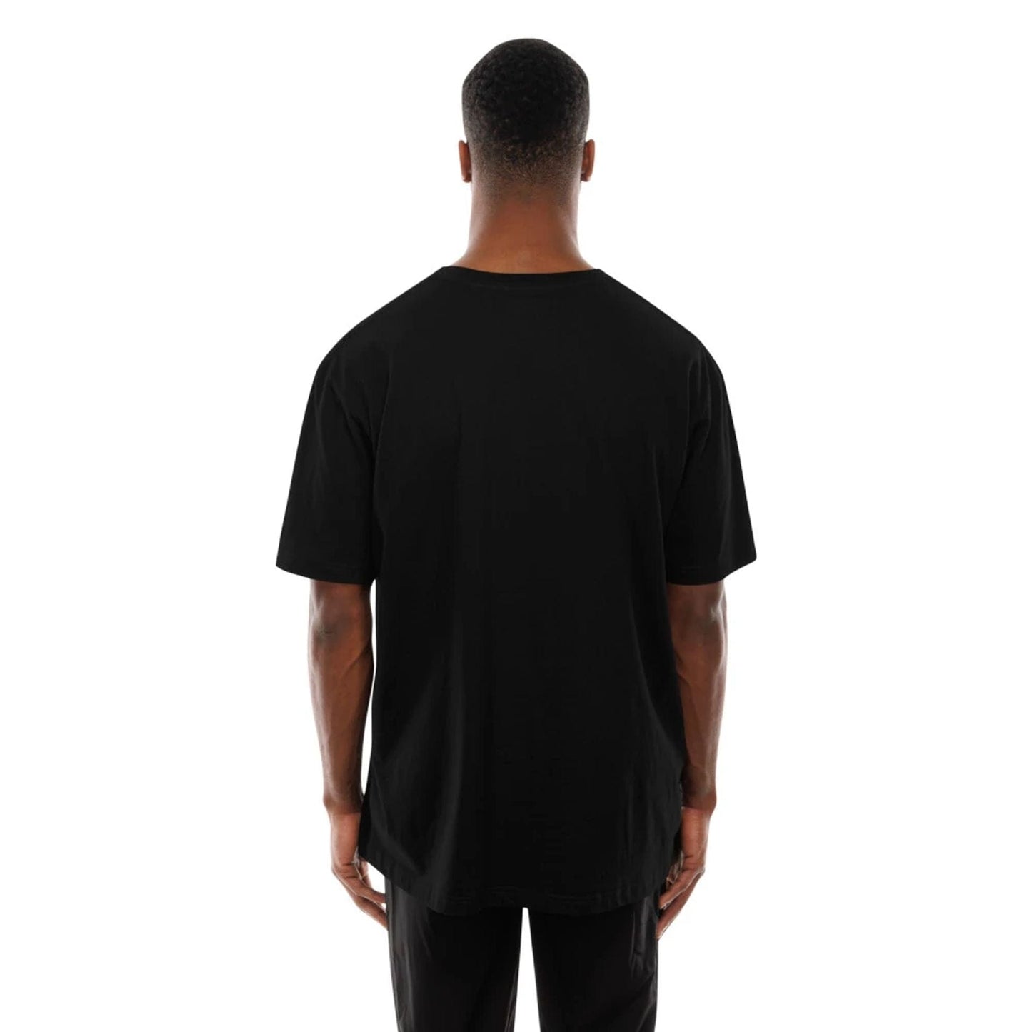 The Male model is wearing It Life Graphic Black T-Shirt 2