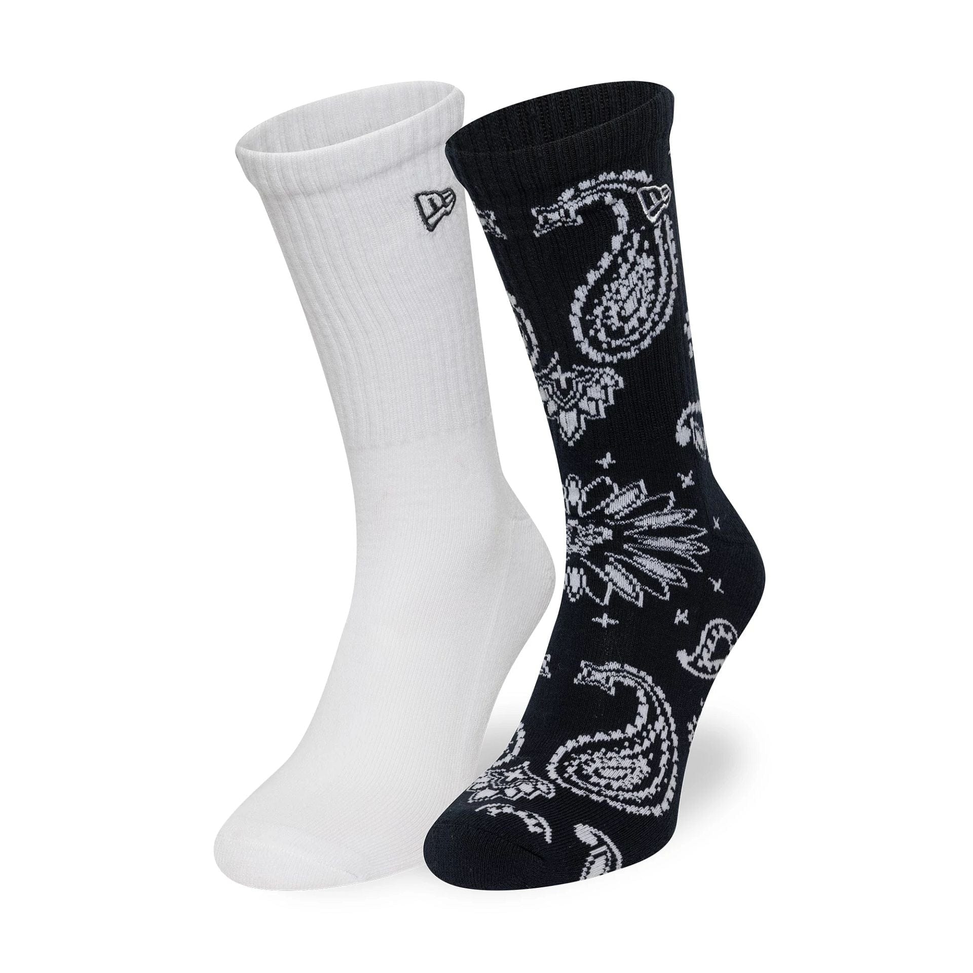 This is a New Era Paisley Multi 2 Pack Crew Socks 1