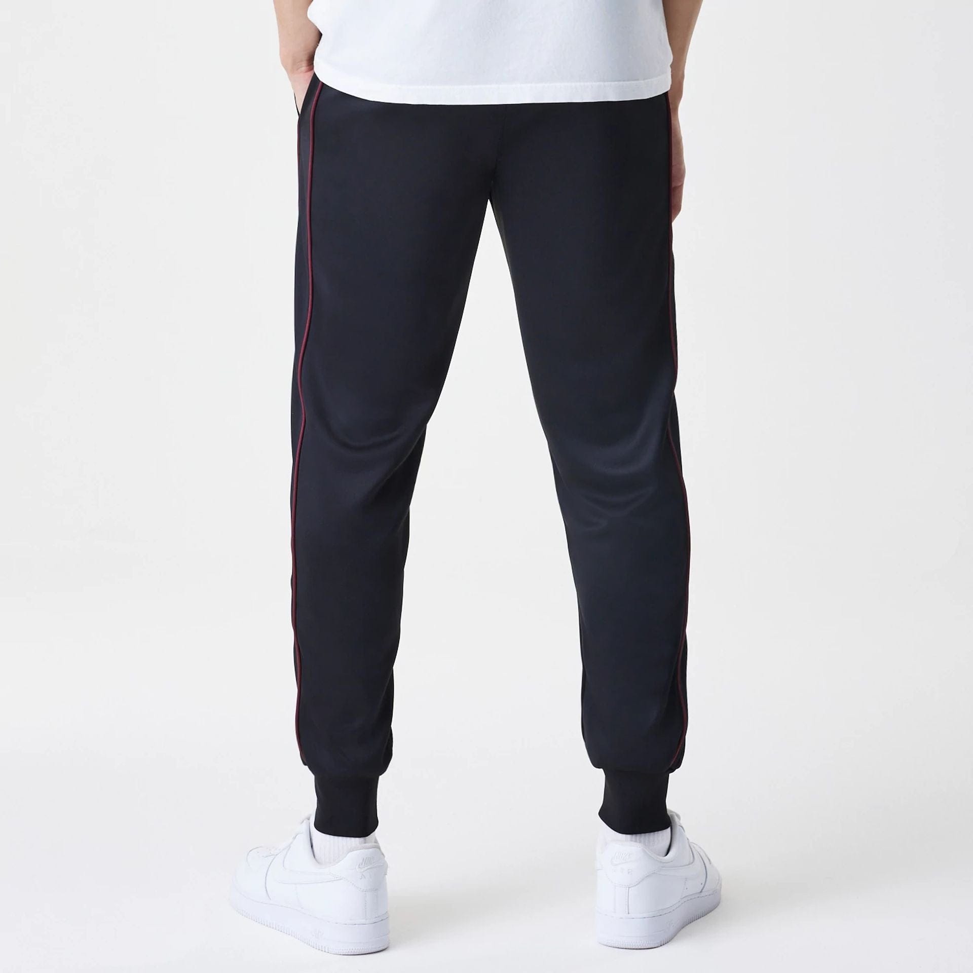 The Male model is wearing New York Yankees MLB Black Track Pants 2