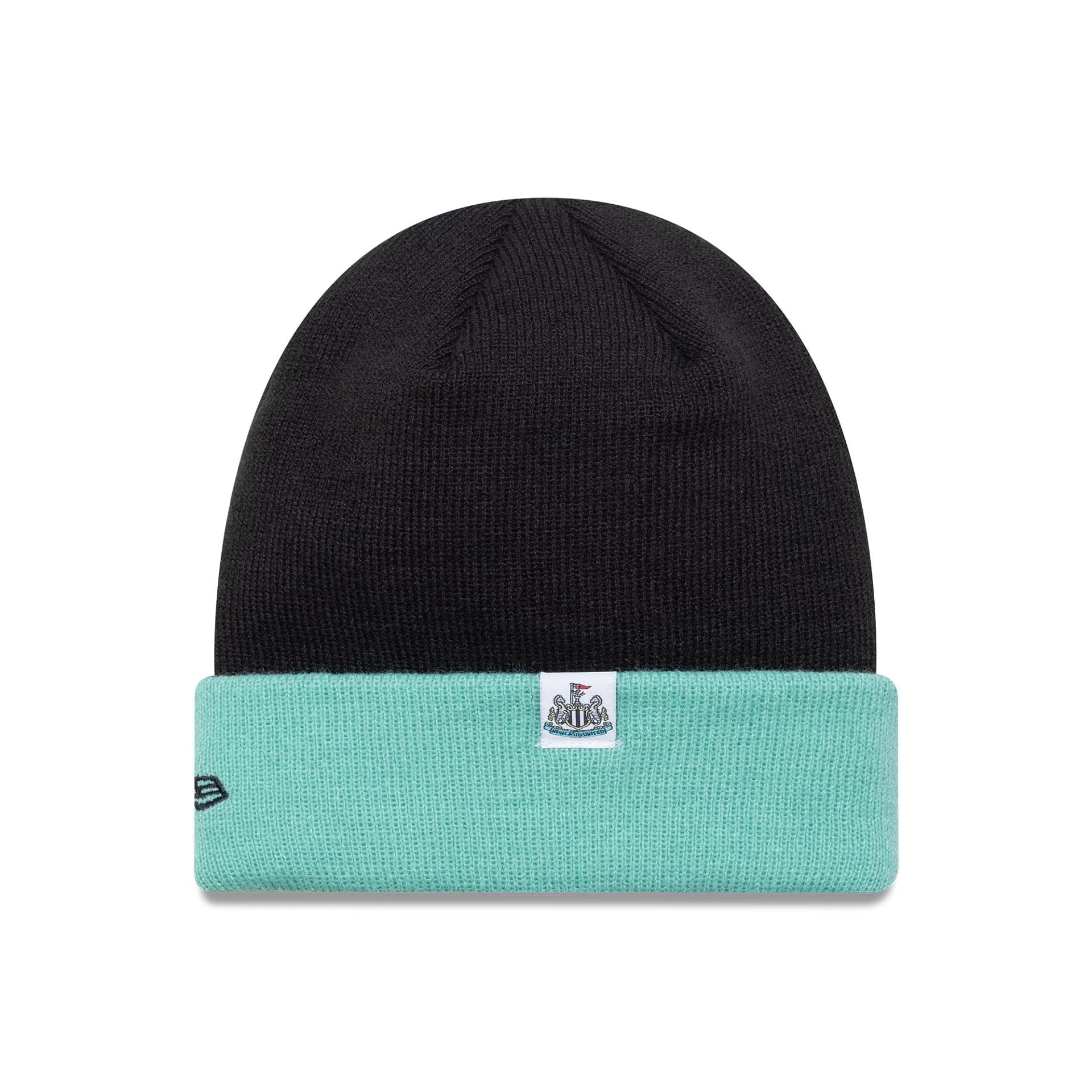 This is a Newcastle United FC Youth Wordmark Black Cuff Knit Beanie Hat 2