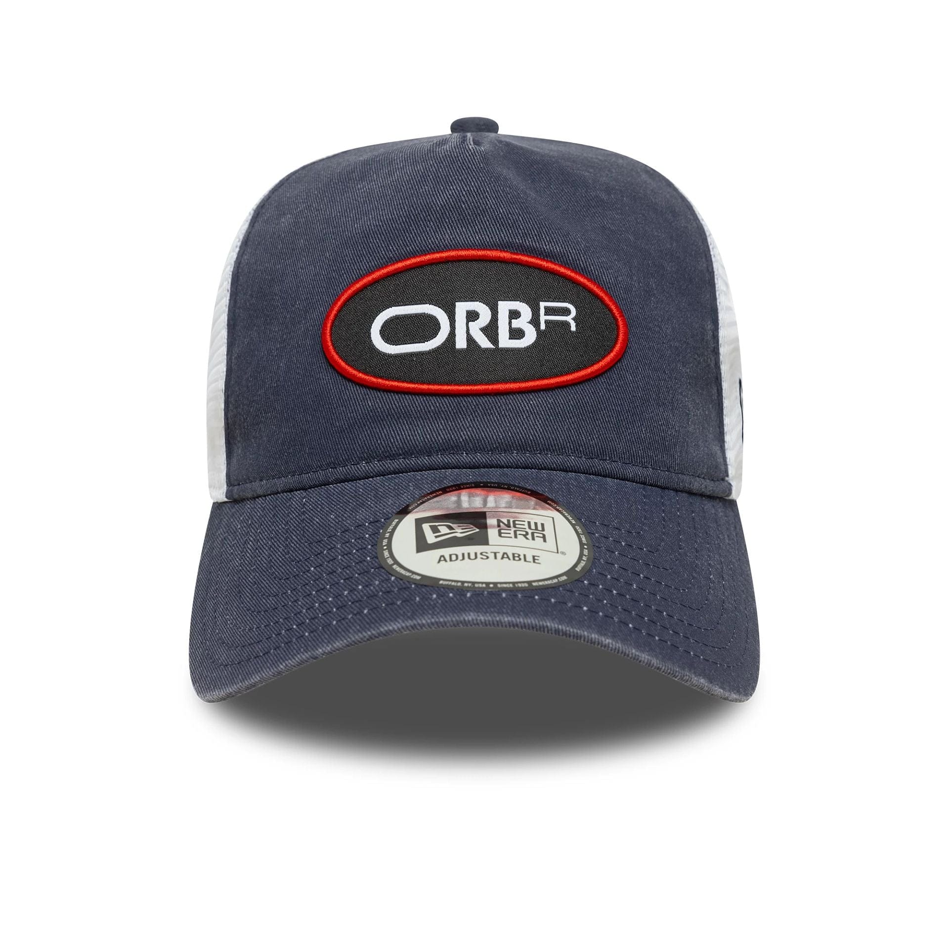 This is a Red Bull Racing ORBR Dark Blue 9FORTY E-Frame Trucker Adjustable Cap 2