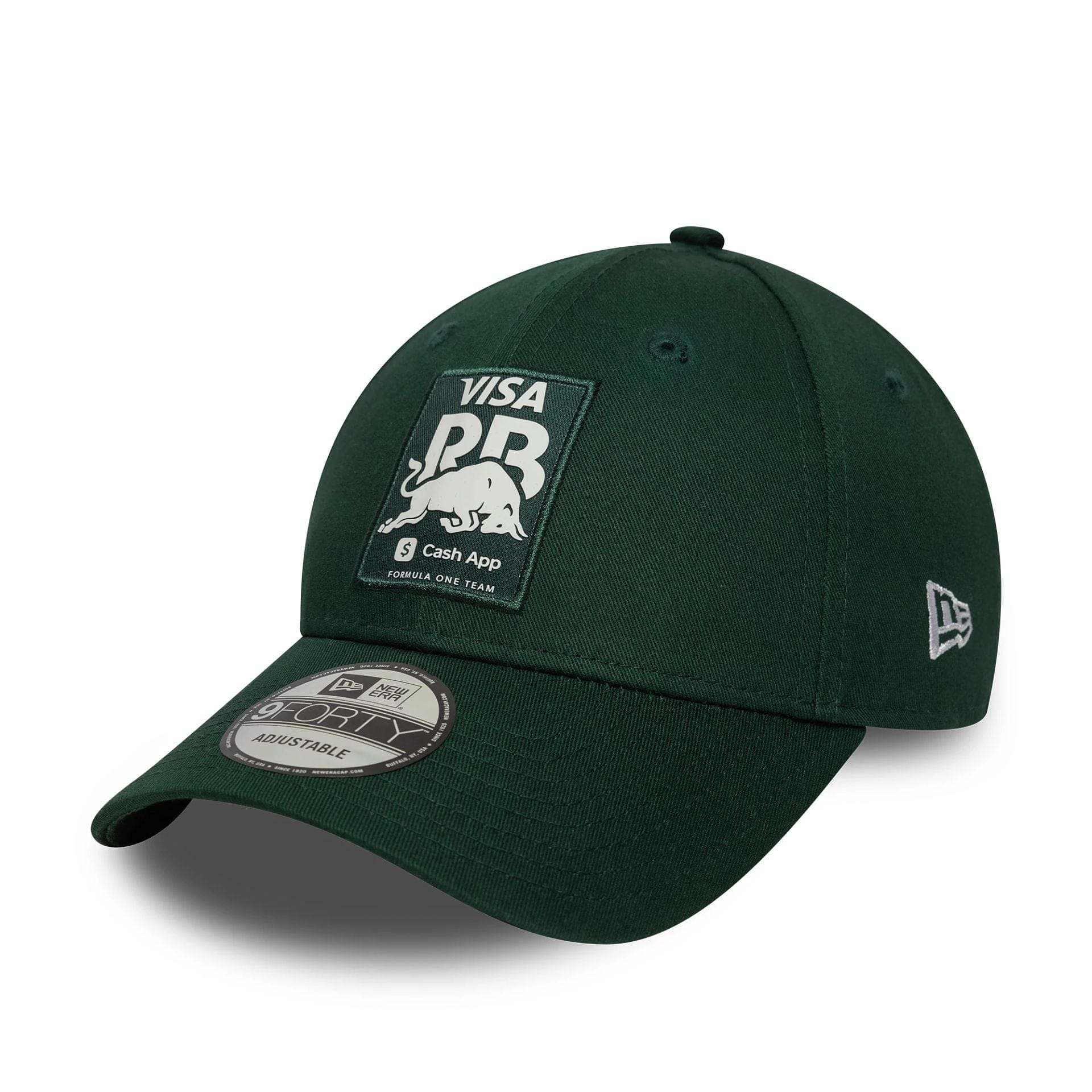 This is a Visa Cash App Racing Bulls Seasonal Dark Green 9FORTY Adjustable Cap 1