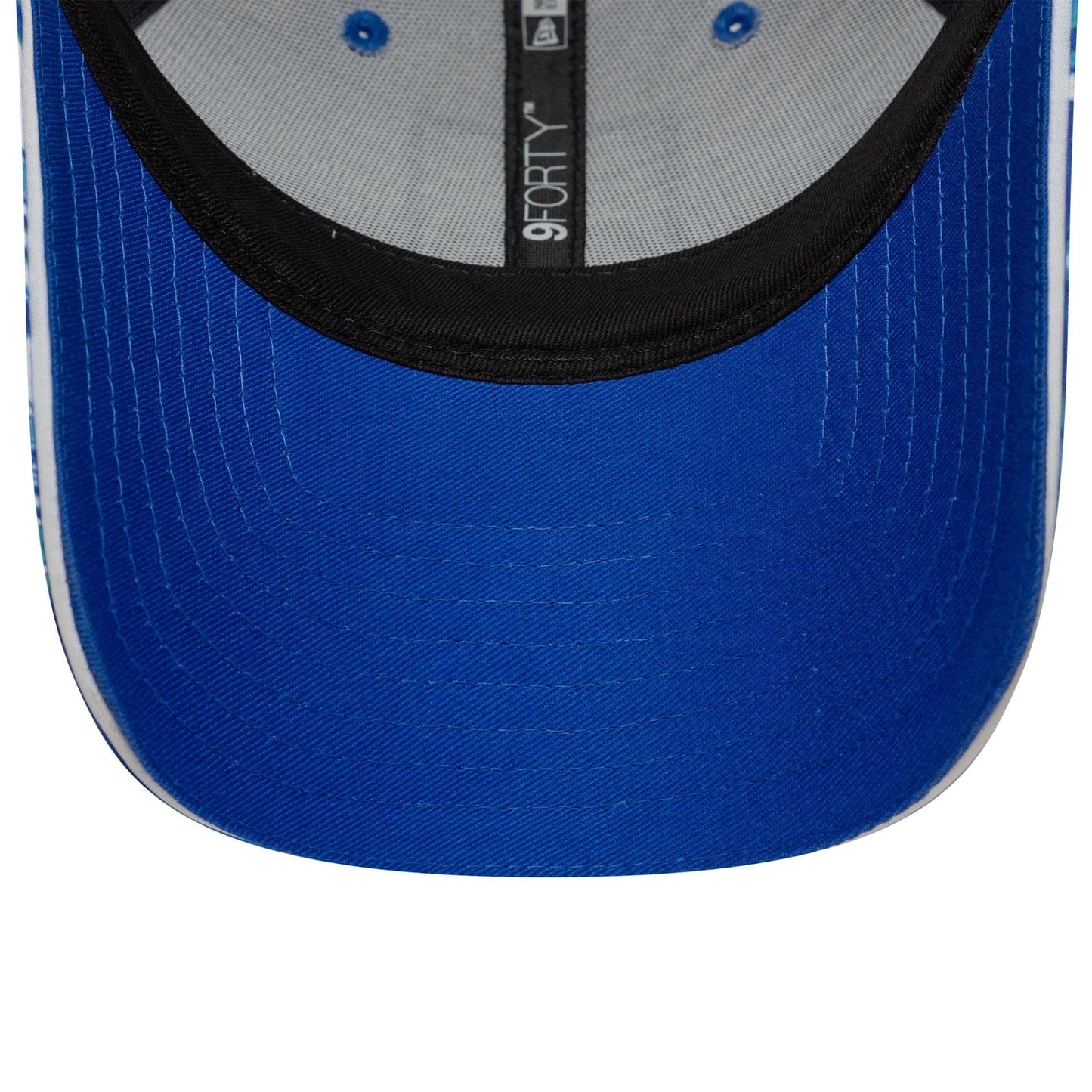 This is a Visa Cash App Racing Bulls All Over Print Blue 9FORTY Adjustable Cap 5