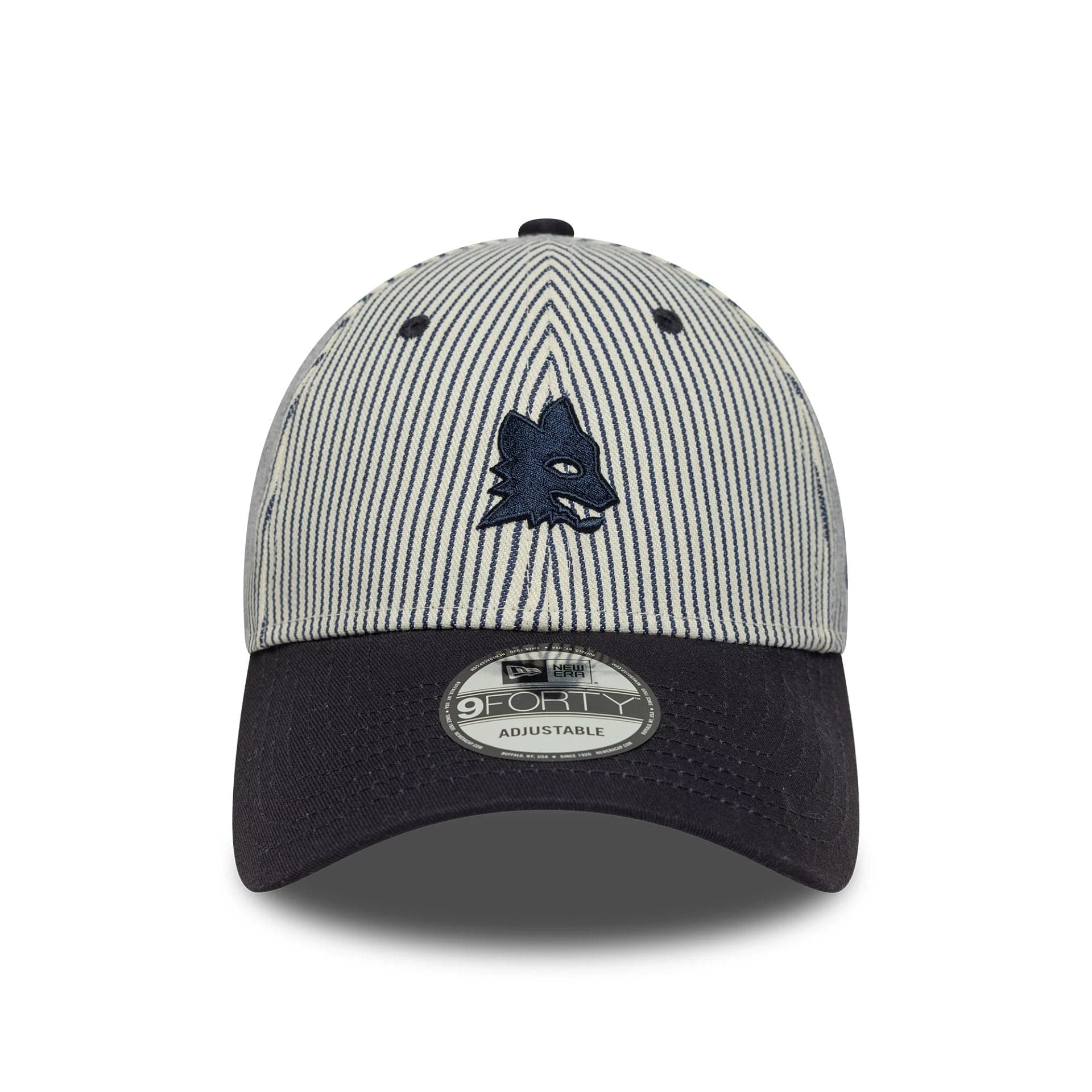 This is a AS Roma Pinstripe Navy 9FORTY Adjustable Cap 2