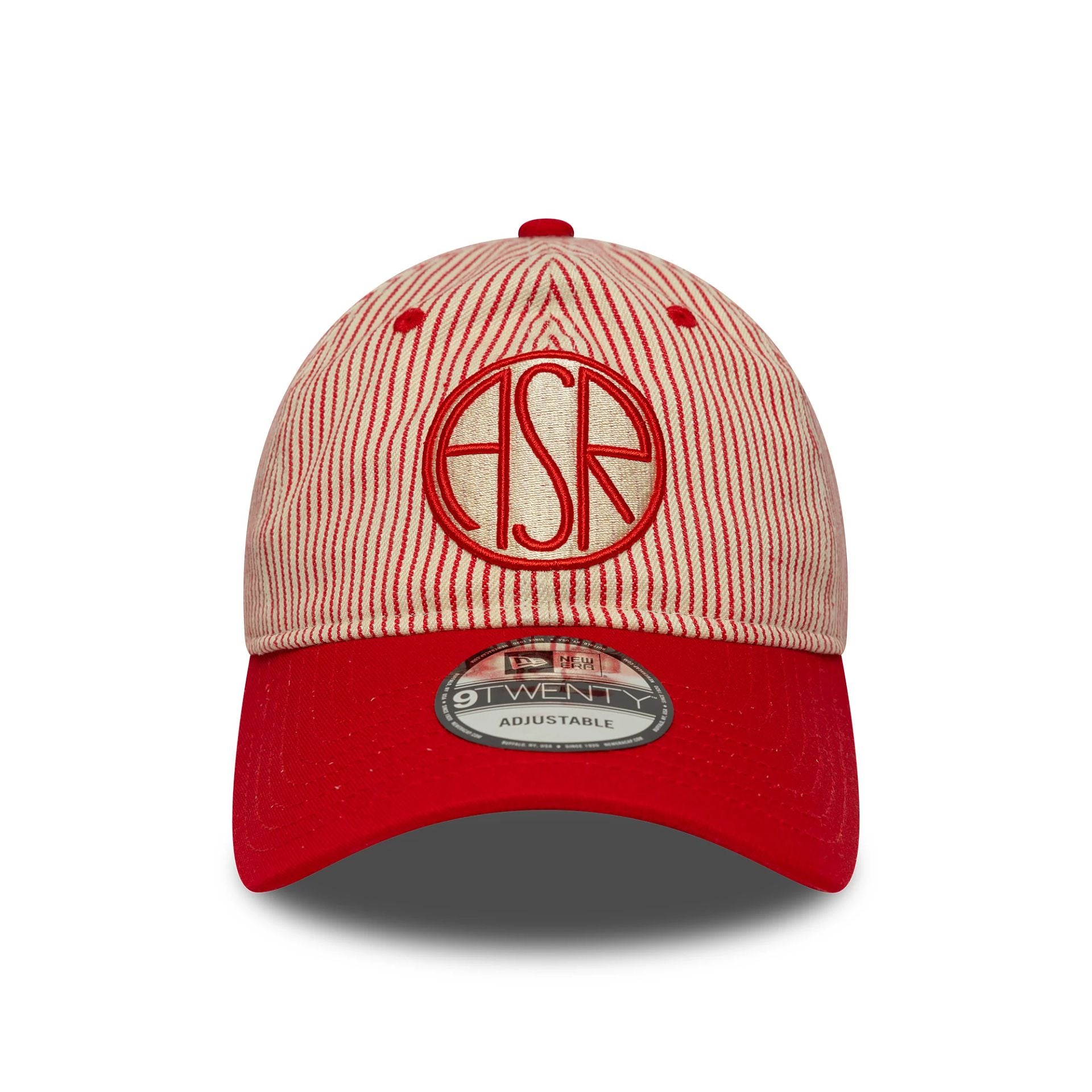 This is a AS Roma Pinstripe Red 9TWENTY Adjustable Cap 2