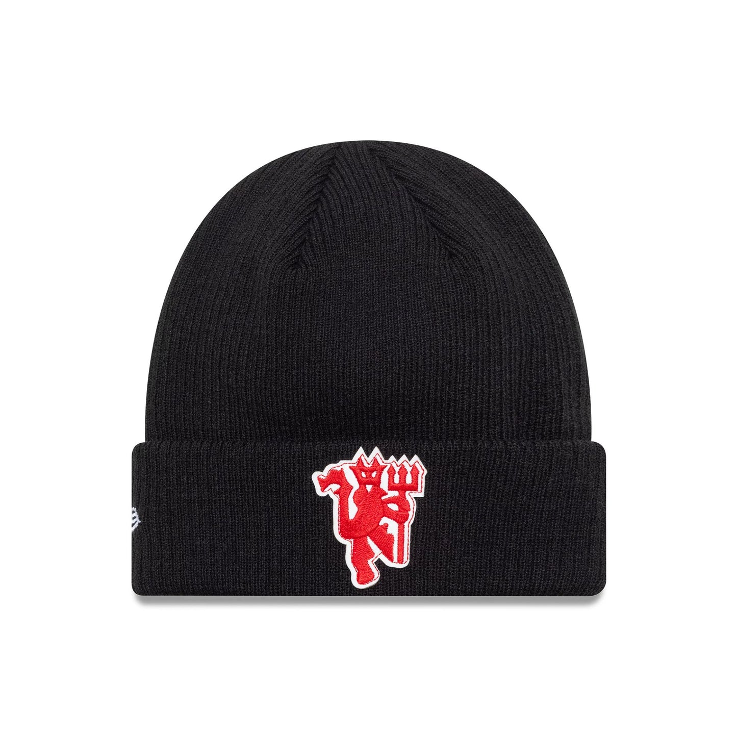 This is a Manchester United FC Vintage Black Cuff Knit Beanie Hat 2