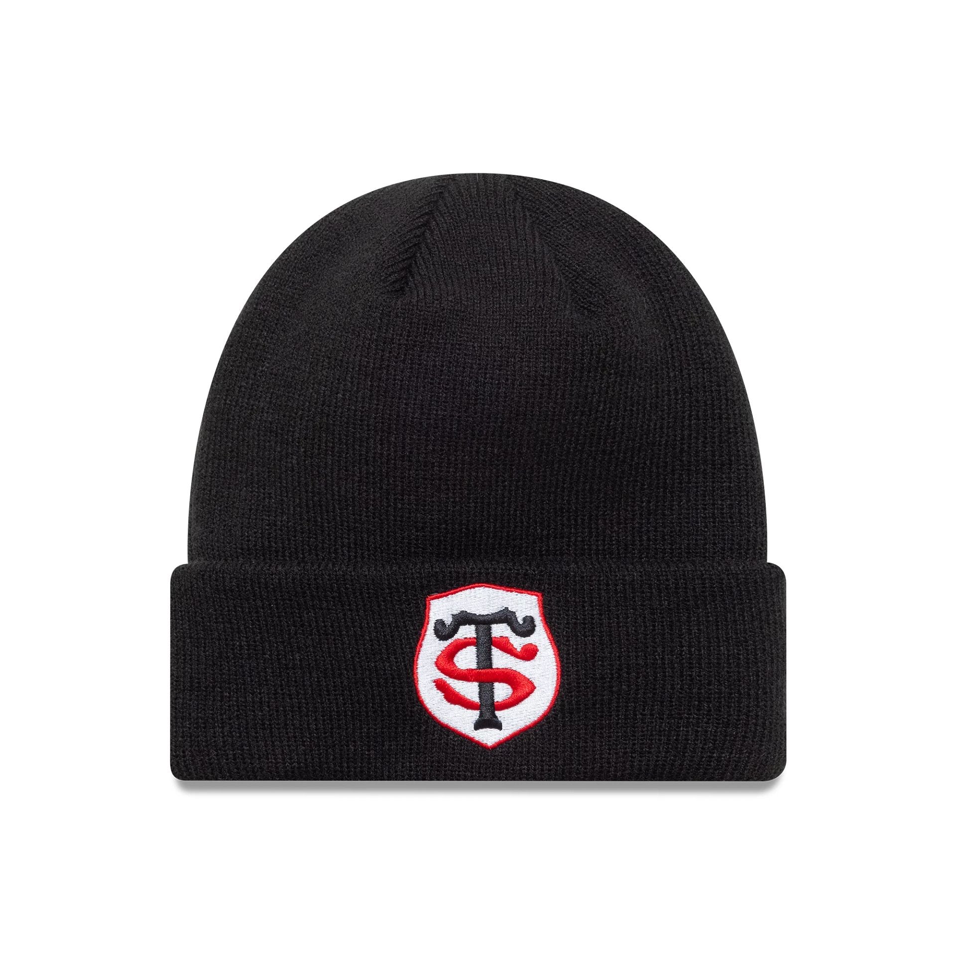 This is a Stade Toulousain Kids Core Black Cuff Knit Beanie Hat 1