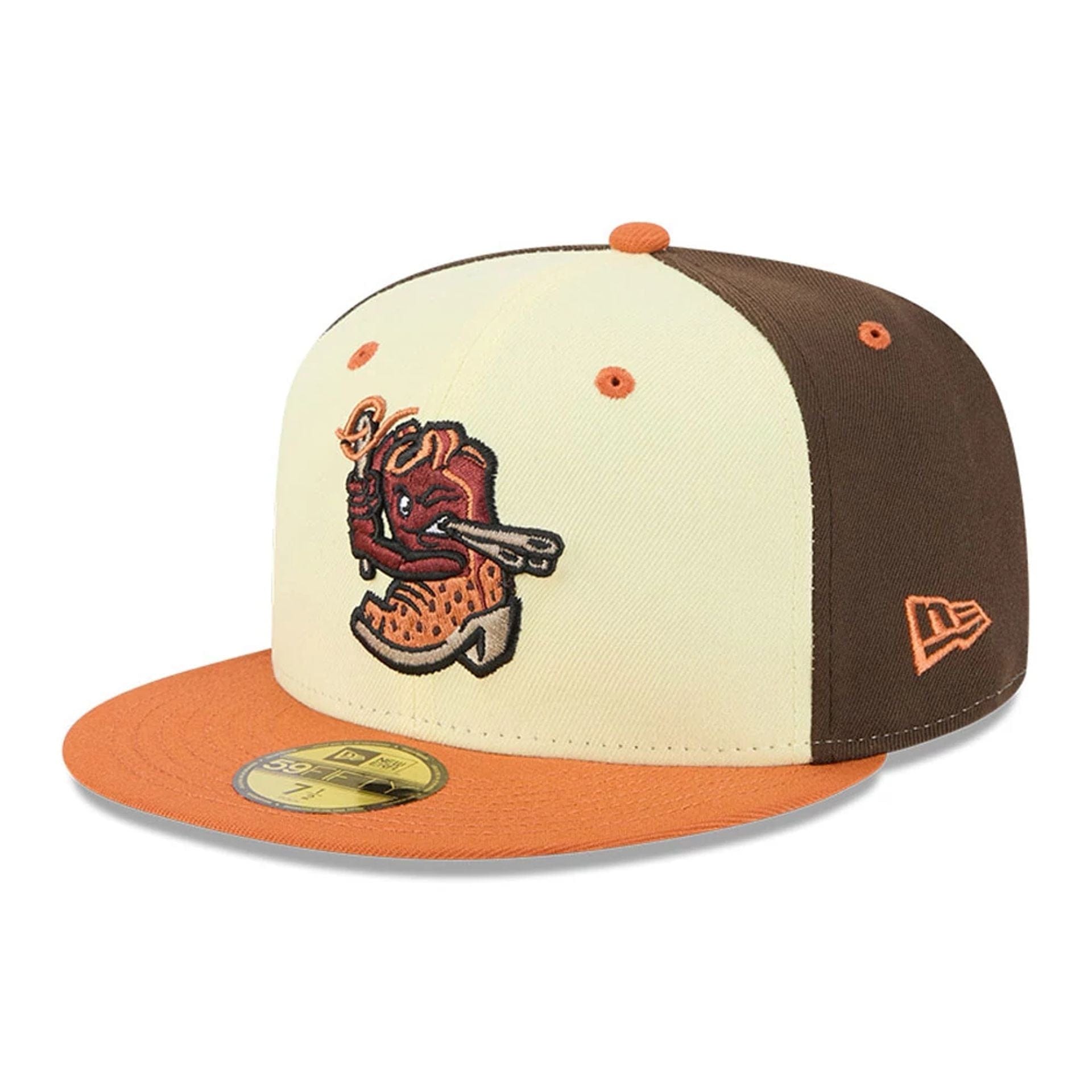This is a El Paso Chihuahuas MiLB Theme Nights Brown 59FIFTY Fitted Cap 1