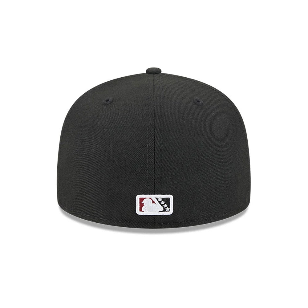 Pictured is this MiLB Theme Night Rochester Red Wings 59FIFTY Fitted cap in black. 7