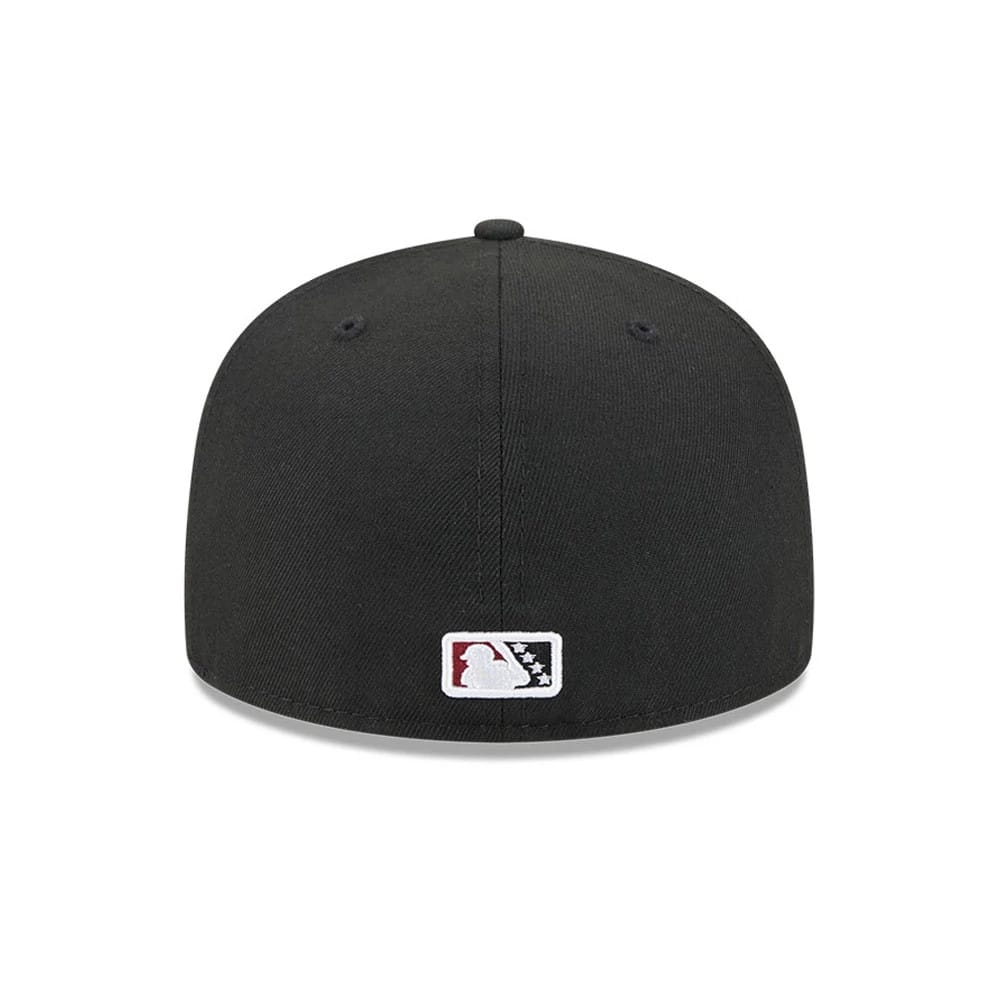 Pictured is this MiLB Theme Night Rochester Red Wings 59FIFTY Fitted cap in black. 7