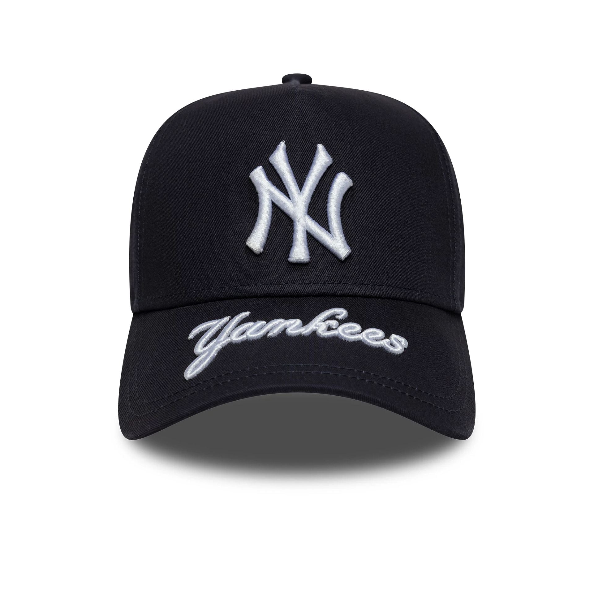 This is a New York Yankees MLB Visor Hit Navy 9FORTY E-Frame Adjustable Cap 2