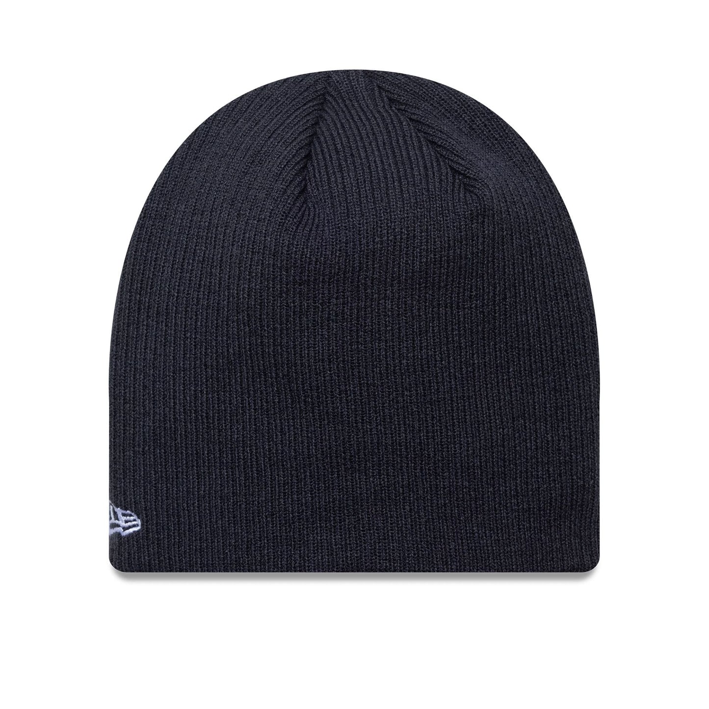 This is a New York Yankees MLB Essential Navy Skull Knit Beanie Hat 2