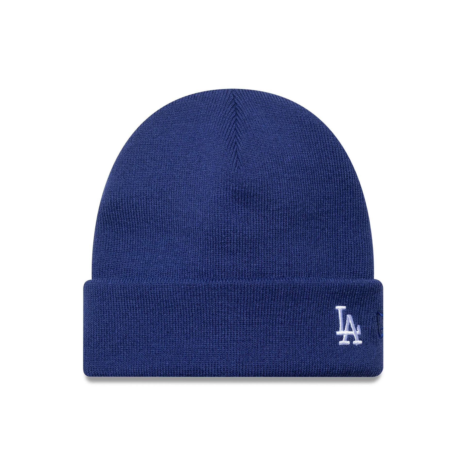 This is a LA Dodgers MLB Mini Logo Dark Blue Cuff Knit Beanie Hat 1