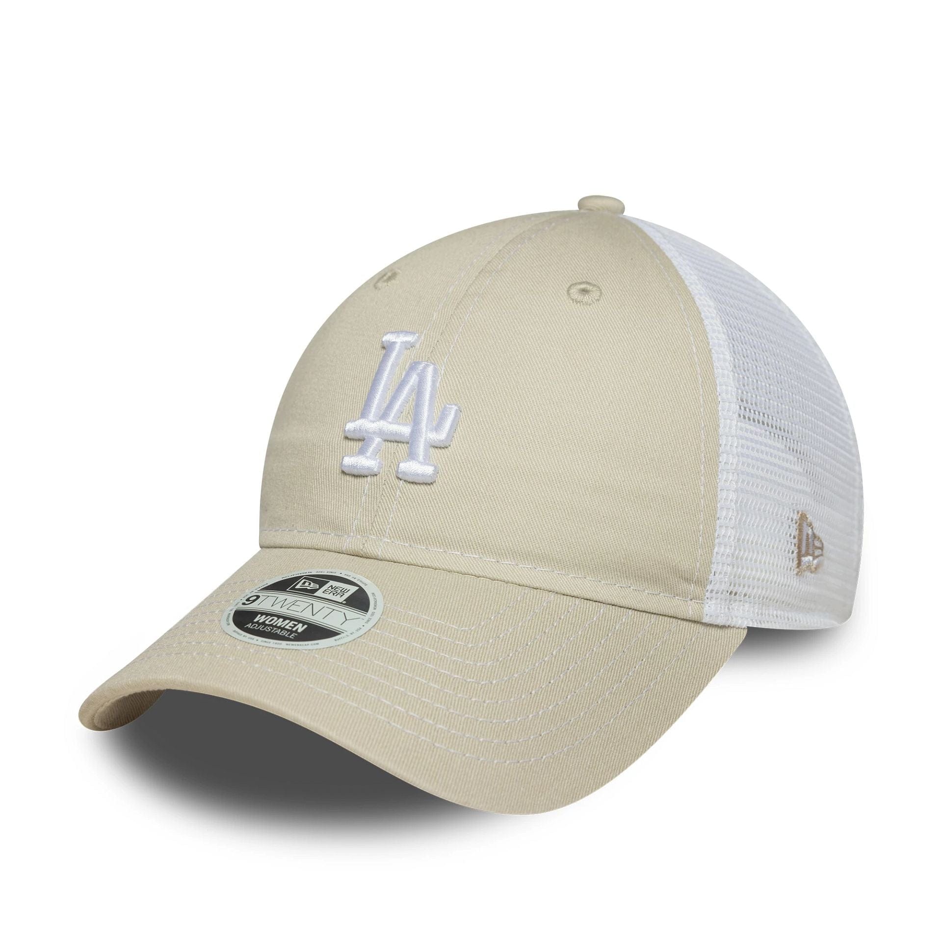 This is a LA Dodgers Womens MLB Washed Cream 9TWENTY Adjustable Cap 1