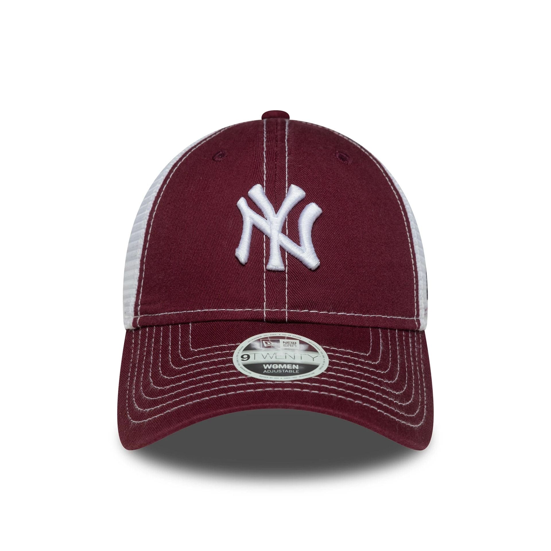 This is a New York Yankees Womens MLB Washed Dark Red 9TWENTY Adjustable Cap 2