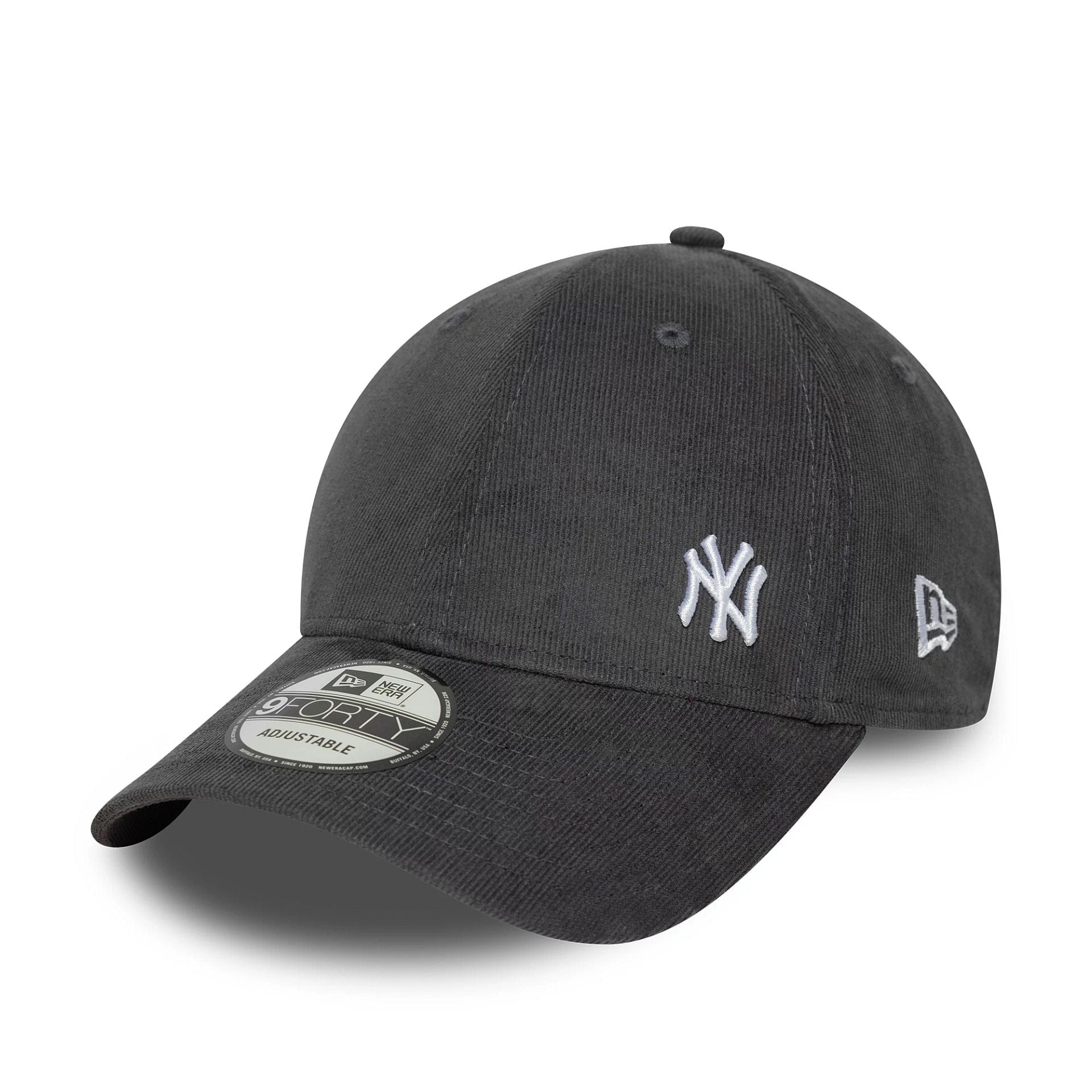 This is a New York Yankees MLB Flawless Cord Grey 9FORTY Adjustable Cap 1