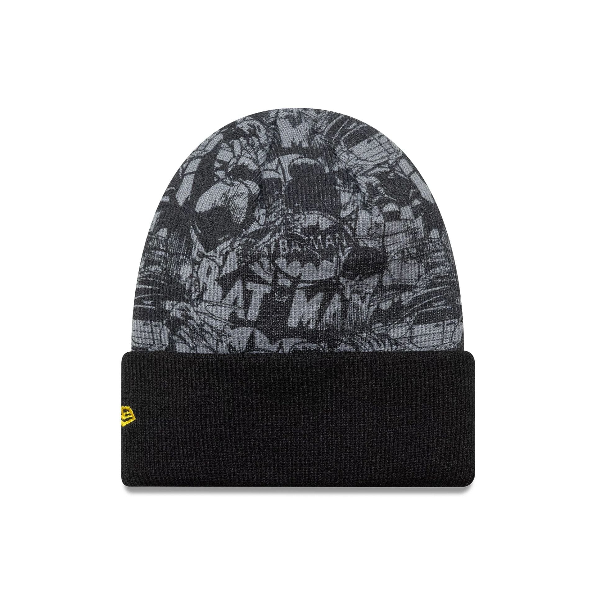 This is a Batman Youth DC Black Cuff Knit Beanie Hat 2