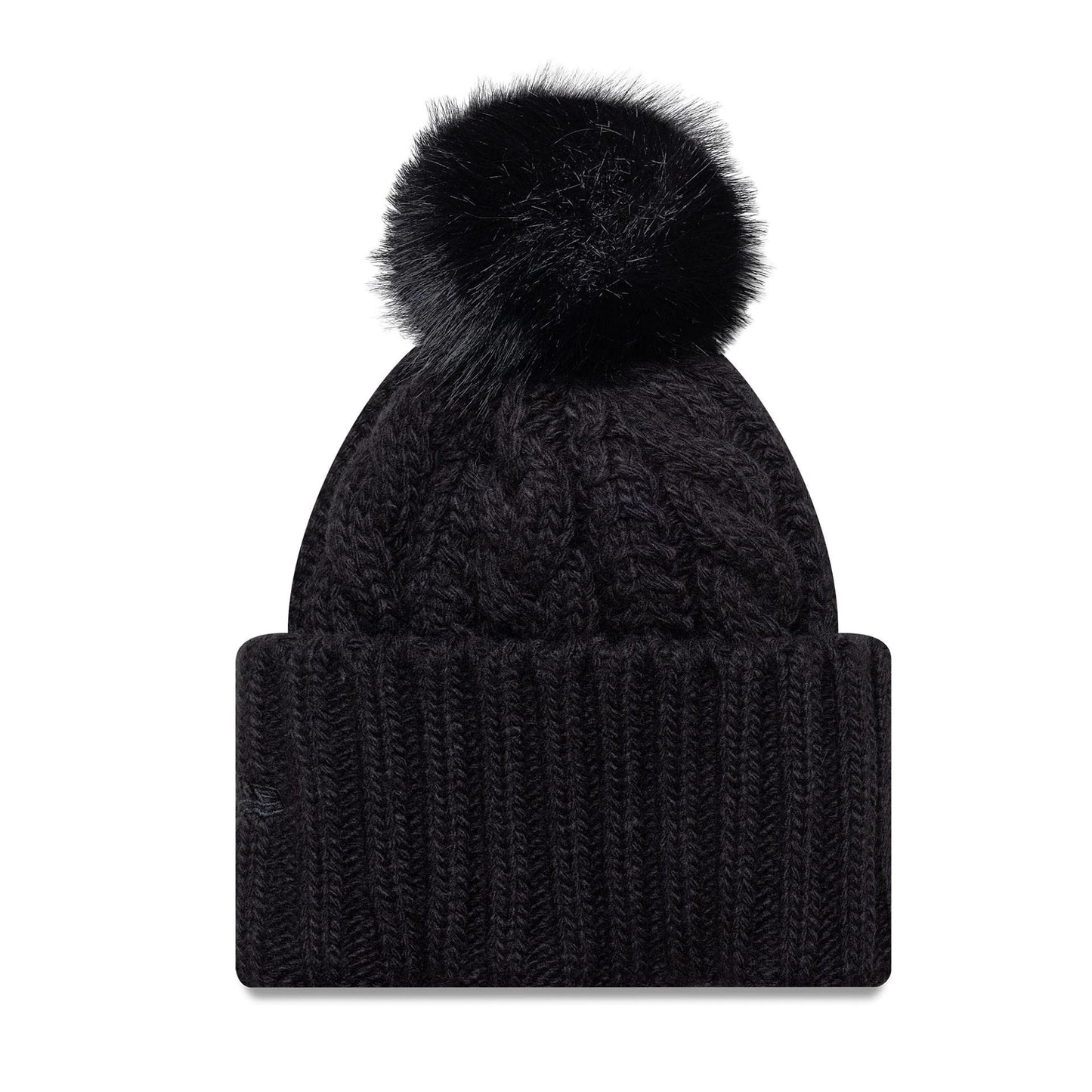 This is a New York Yankees Youth MLB Black Cable Knit Beanie Hat 2