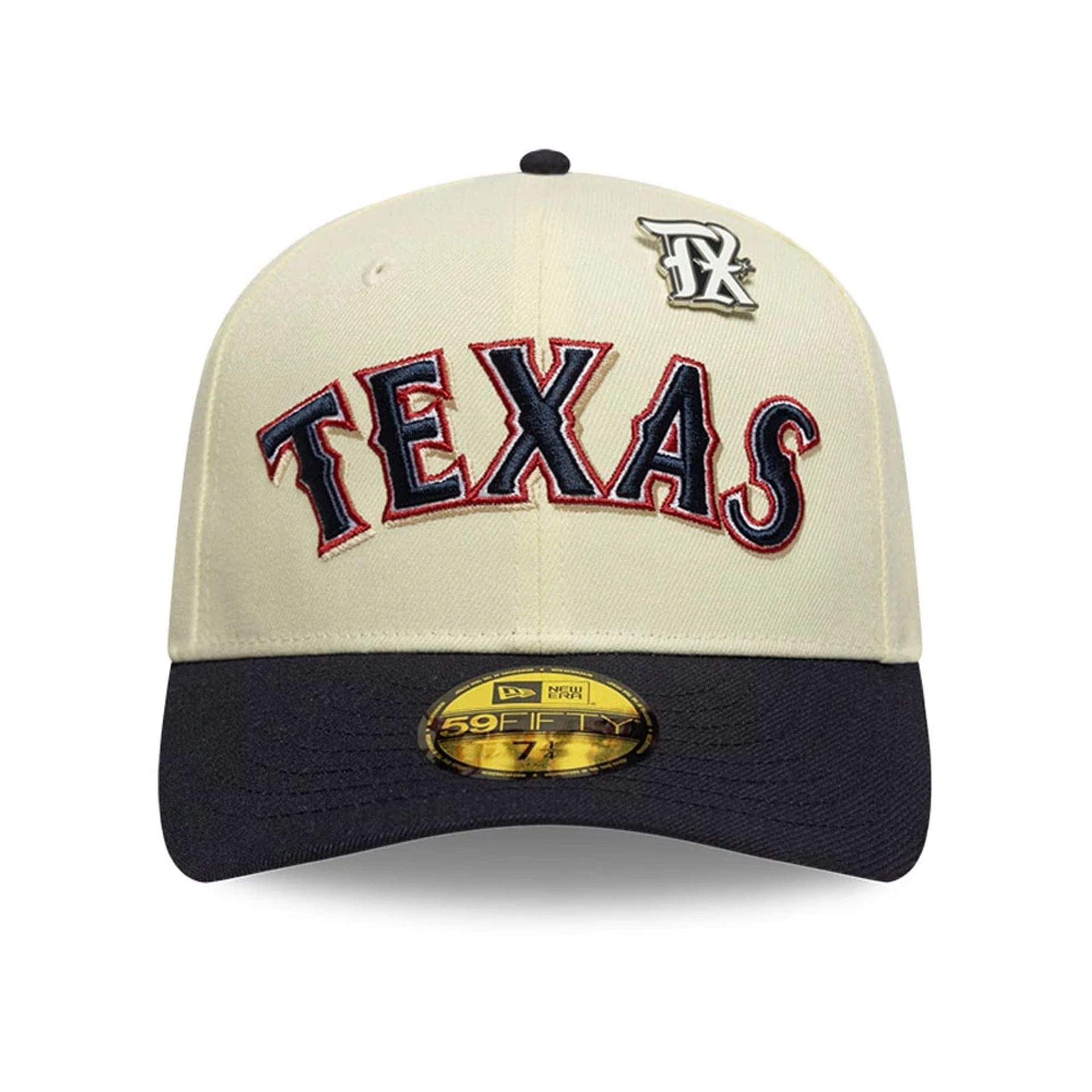 This is a Texas Rangers MLB All Star Game Pin Cream 59FIFTY Fitted Cap 2