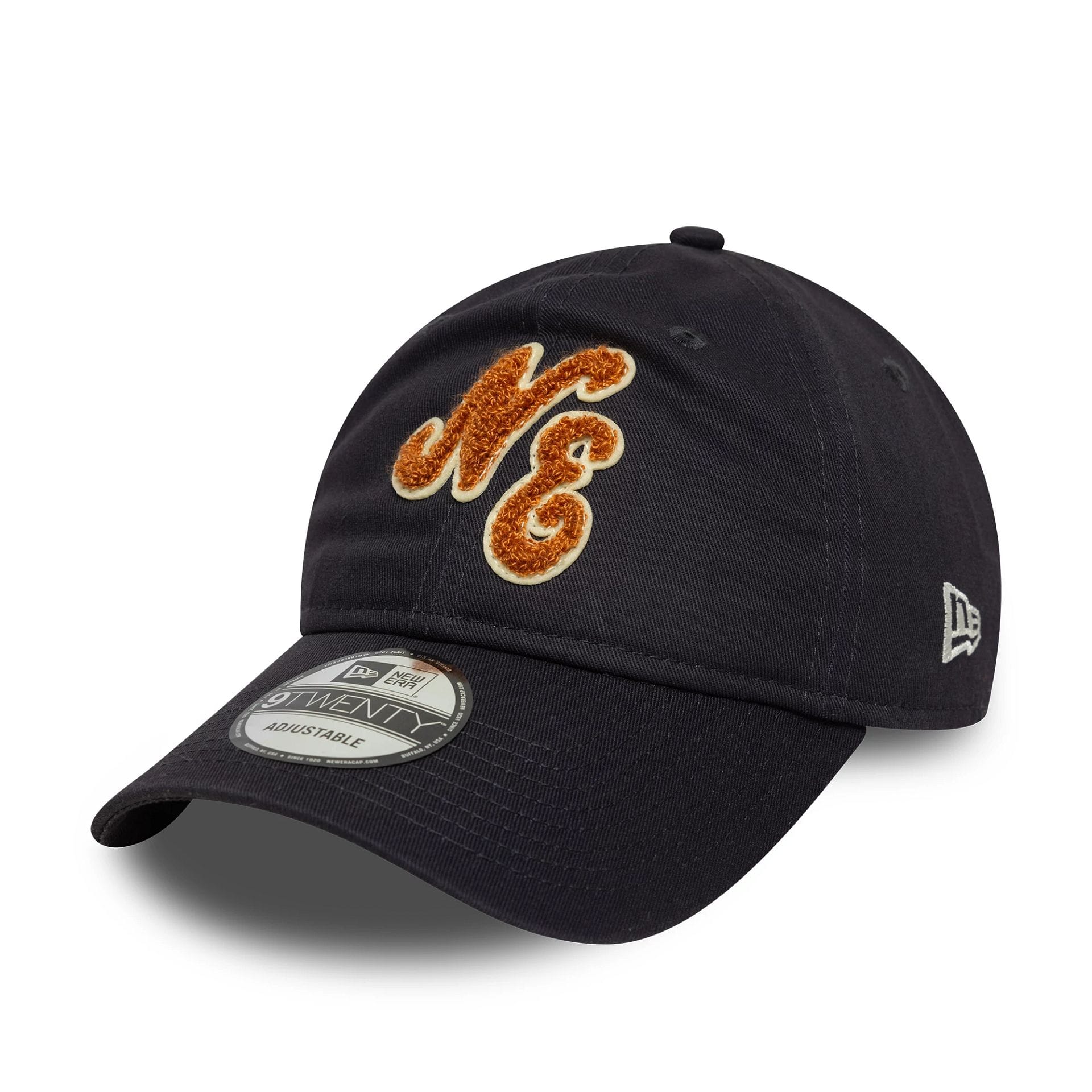 This is a New Era Boucle Navy 9TWENTY Adjustable Cap 1