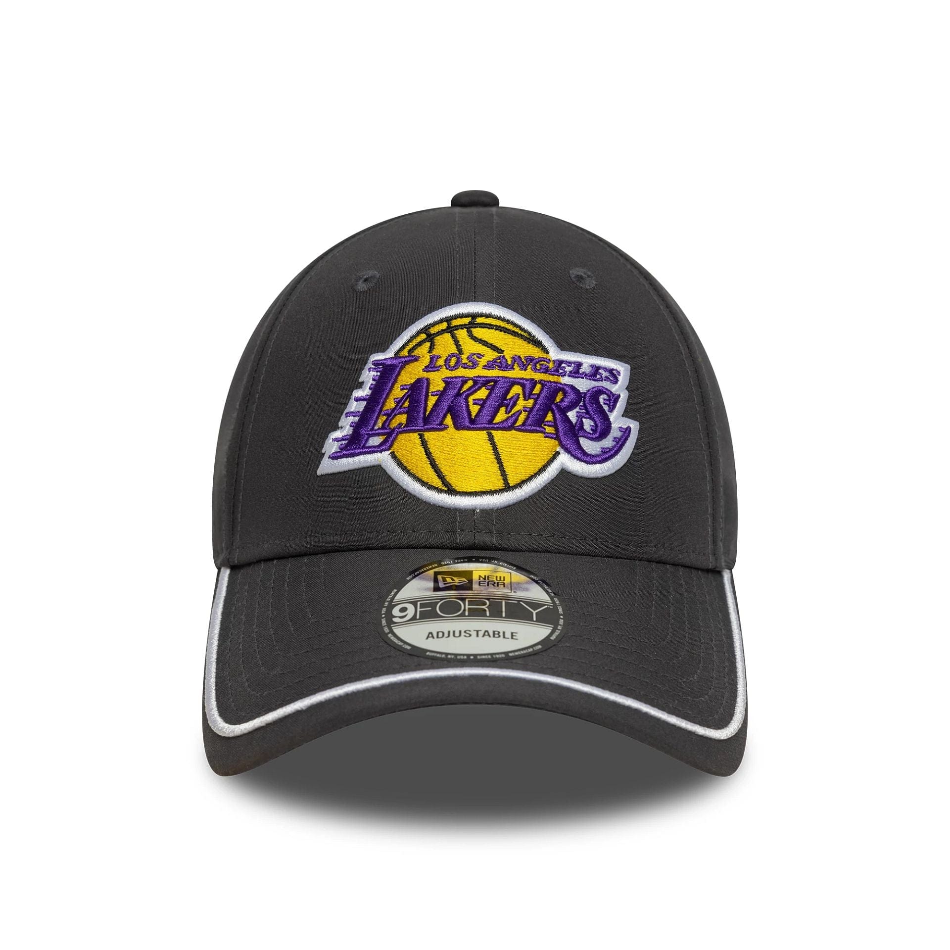 This is a LA Lakers NBA Piping Dark Grey 9FORTY Adjustable Cap 2