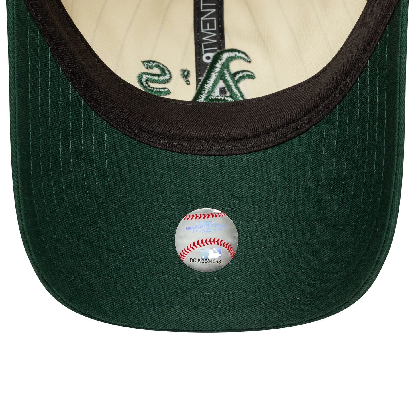 This is a Oakland Athletics MLB Pinstripe Dark Green 9TWENTY Adjustable Cap 5