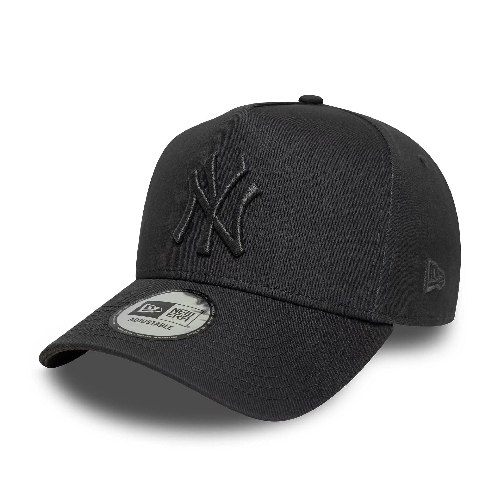 This is a New York Yankees MLB Metallic Dark Grey 9FORTY E-Frame Adjustable Cap 1
