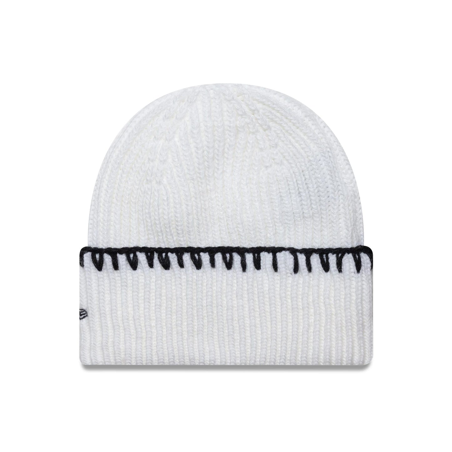 This is a New York Yankees MLB Chunky Topstitch White Cuff Knit Beanie Hat 2