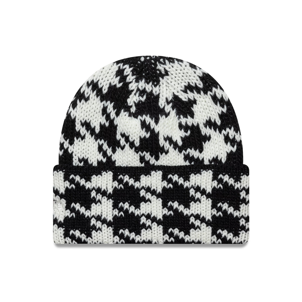 This is a New Era Houndstooth Black Cuff Knit Beanie Hat 2