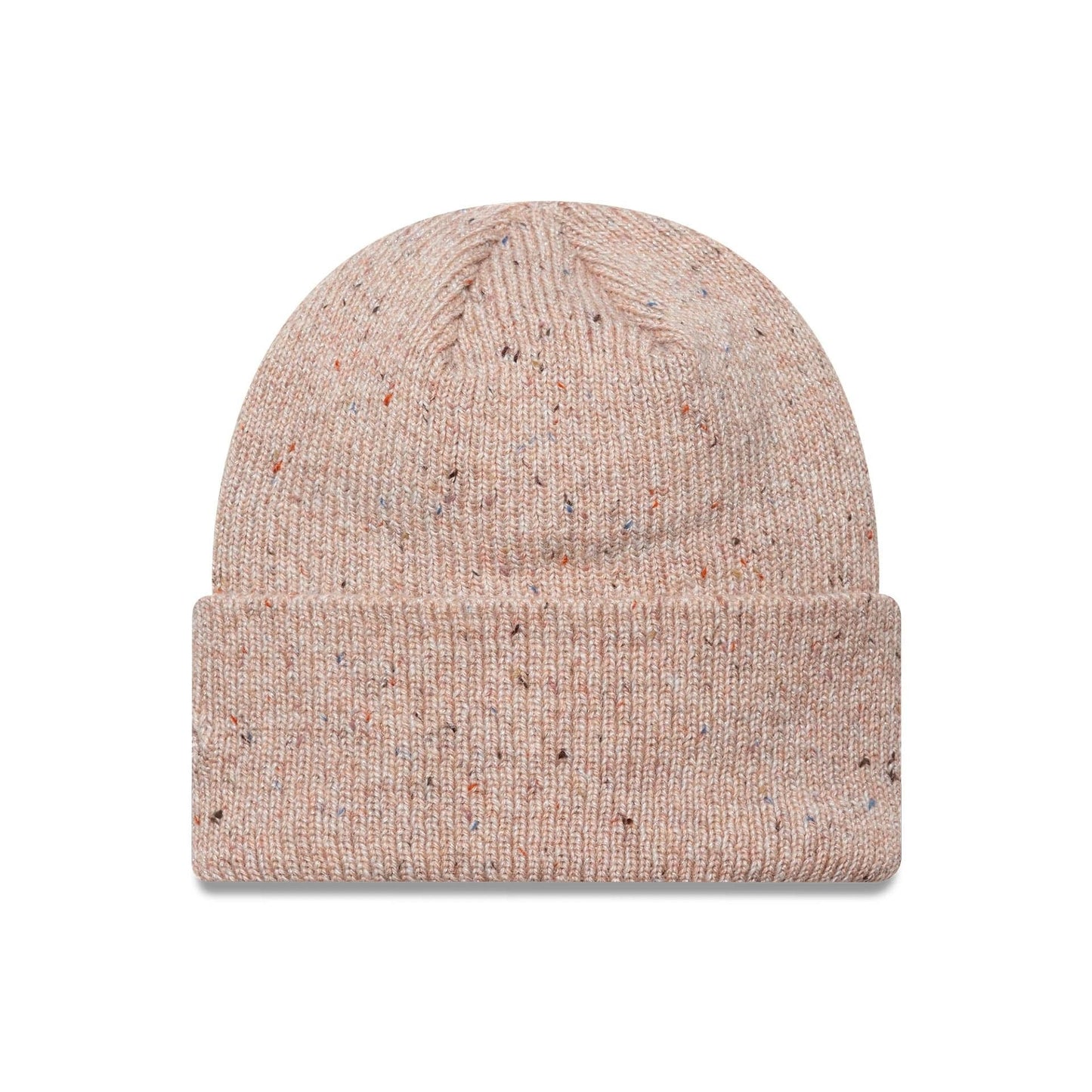 This is a New York Yankees Womens MLB Glitter Pastel Pink Cuff Knit Beanie Hat 2