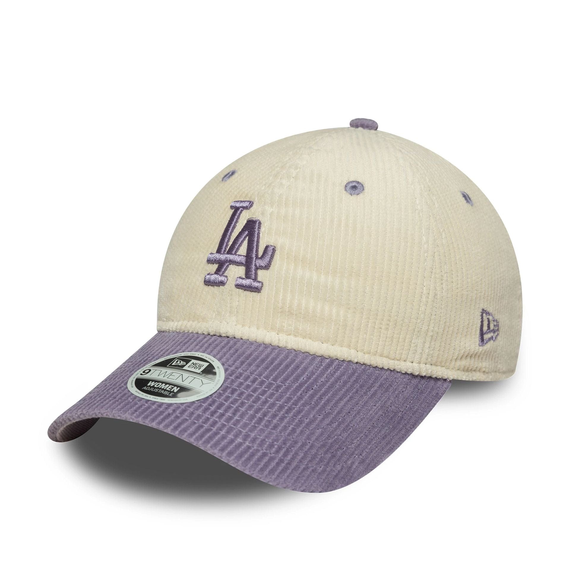This is a LA Dodgers Womens MLB Block Cord Cream 9TWENTY Adjustable Cap 1