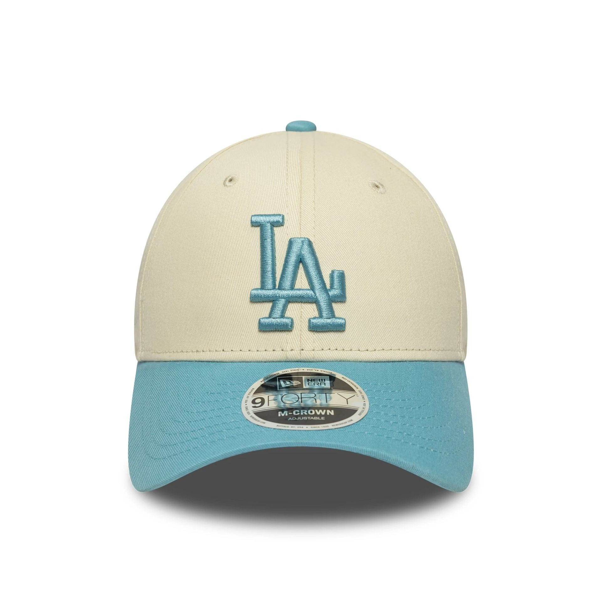 This is a LA Dodgers MLB Colour Block Cream 9FORTY M-Crown Adjustable Cap 2