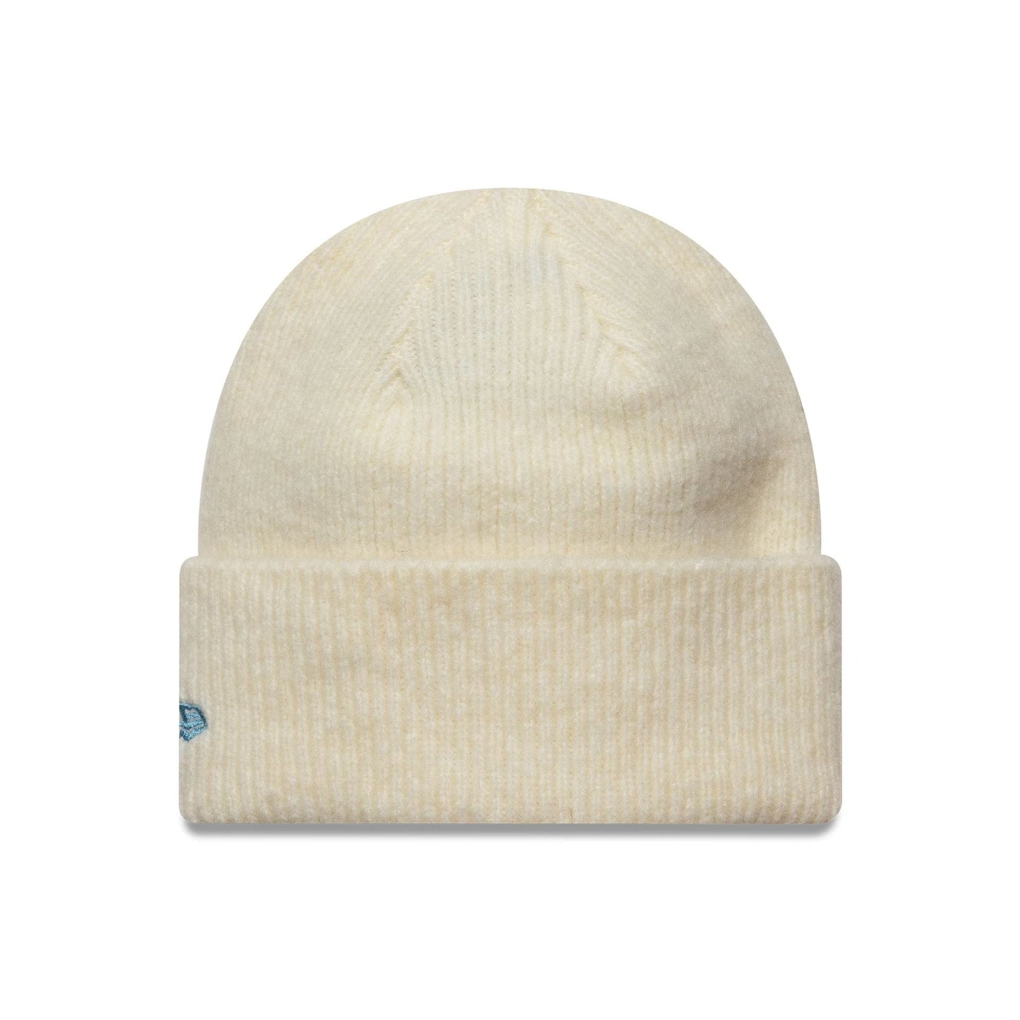 This is a New York Yankees Womens MLB Cream Wide Cuff Knit Beanie Hat 2