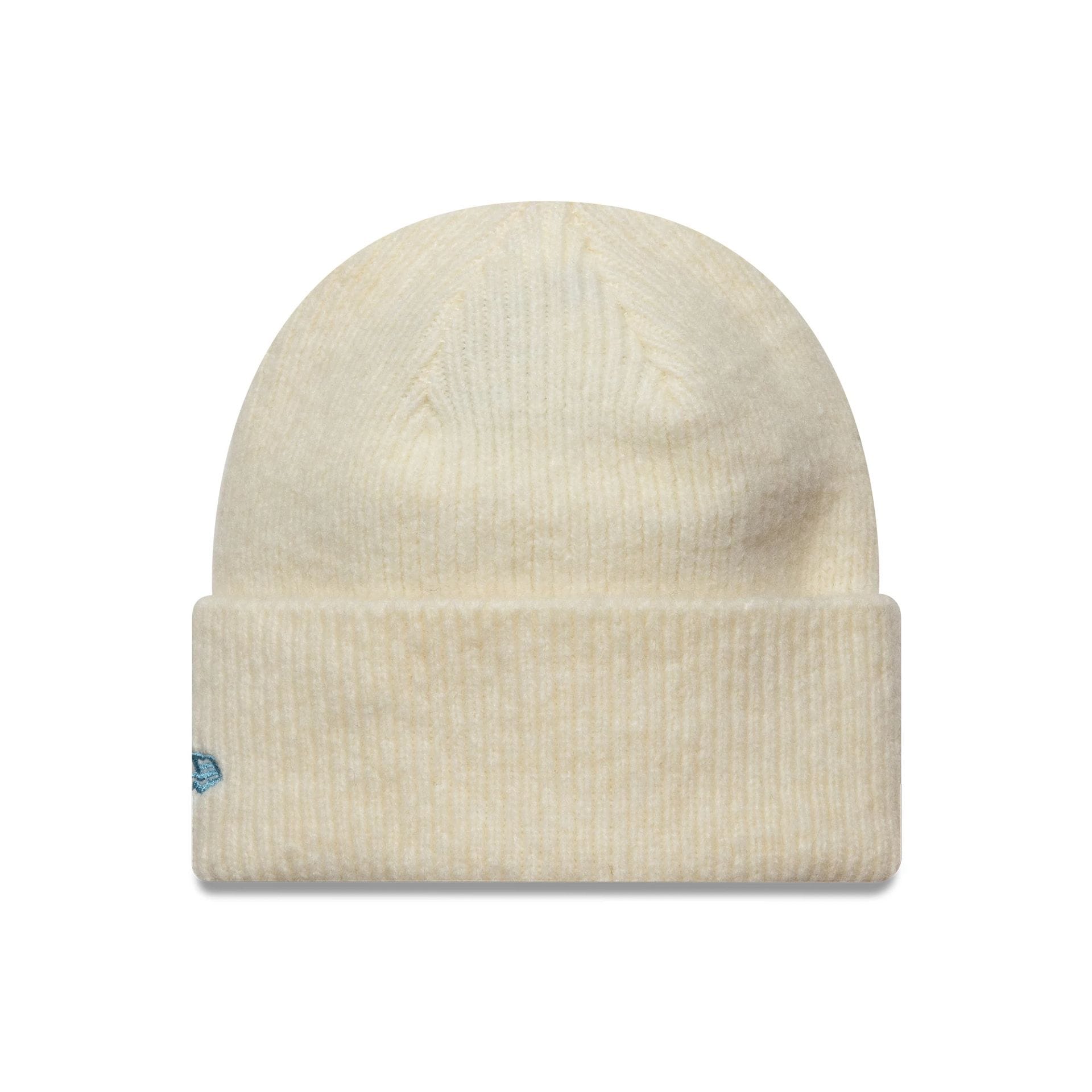 This is a New York Yankees Womens MLB Cream Wide Cuff Knit Beanie Hat 2