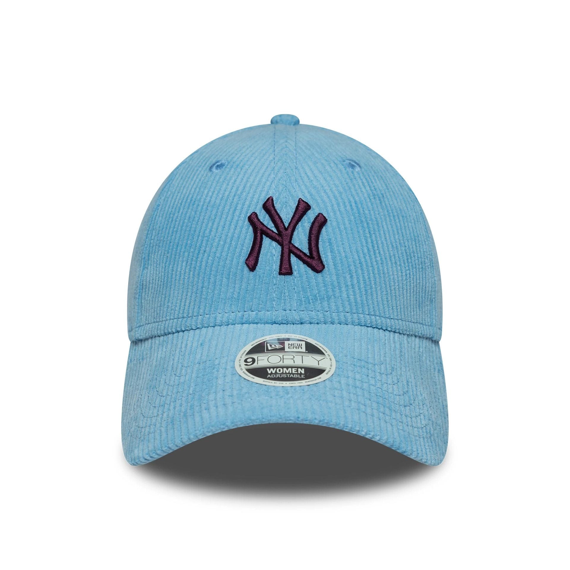 This is a New York Yankees Womens MLB Cord Pastel Blue 9FORTY Adjustable Cap 2