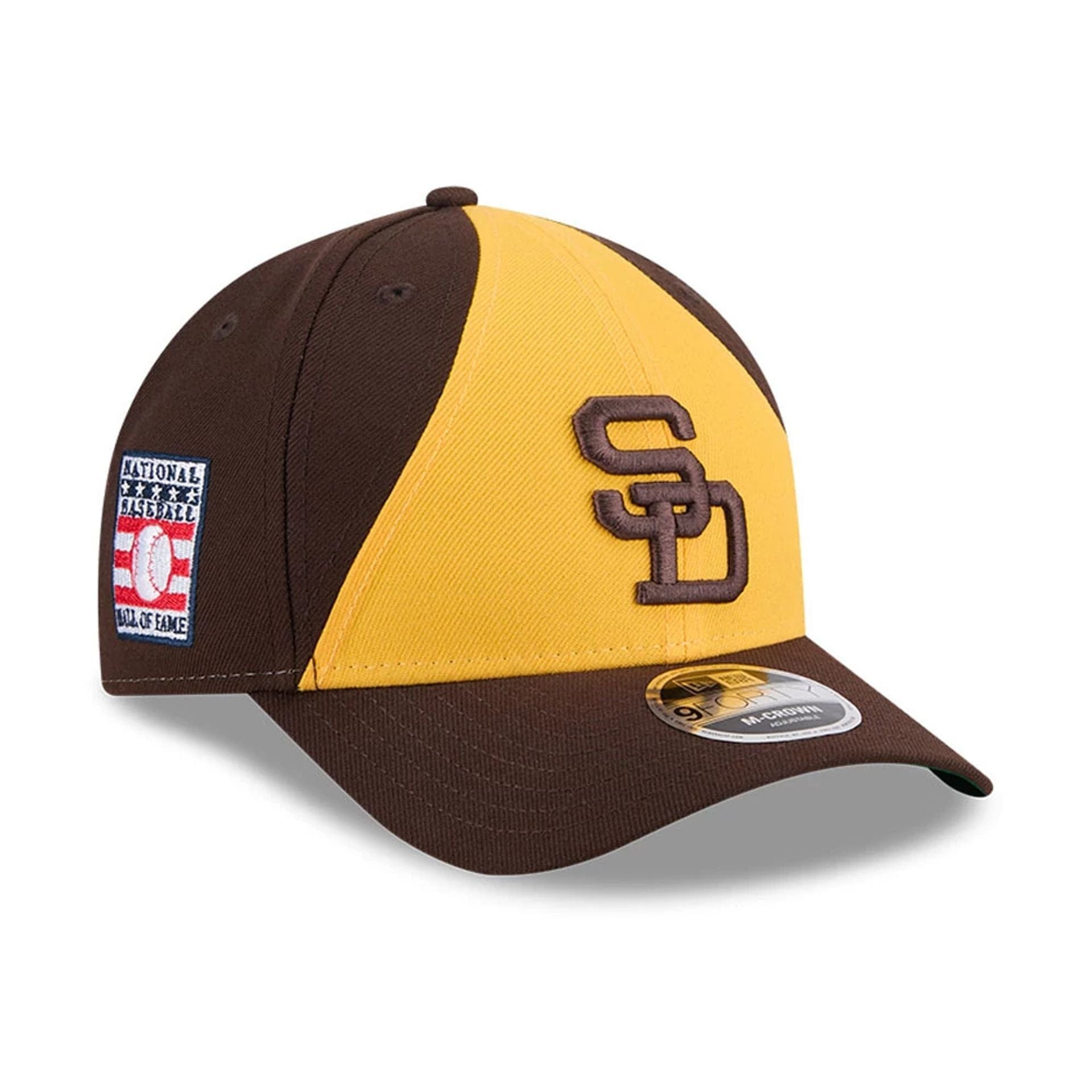 This is a San Diego Padres MLB 2025 Hall Of Fame Dark Brown 9FORTY M-Crown Adjustable Cap 1