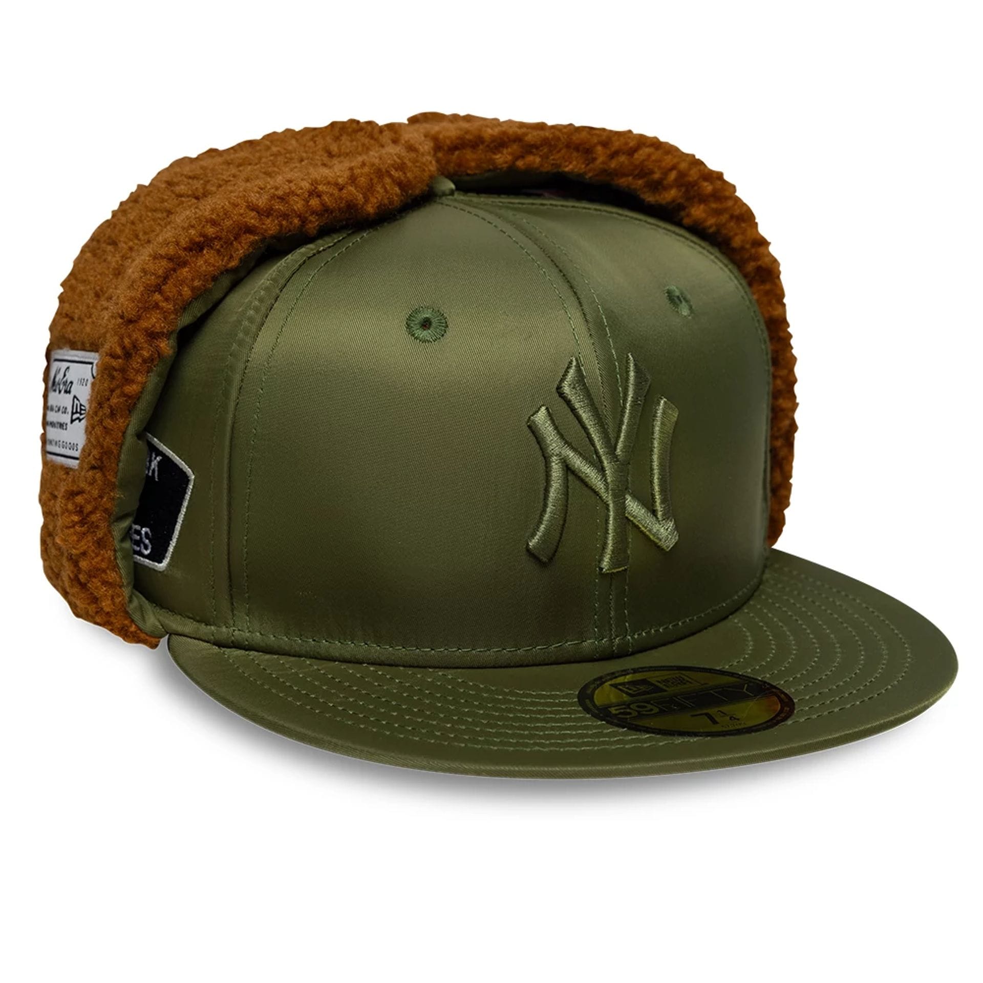 This is a New York Yankees MLB X Alpha Open Green Dogear 59FIFTY Fitted Cap 1