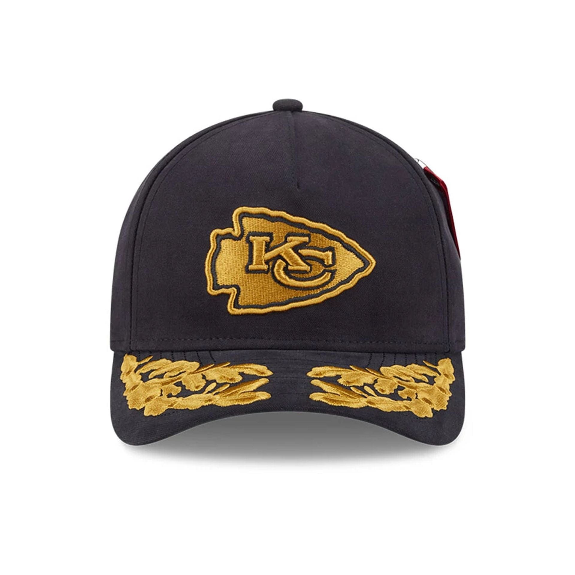 This is a Kansas City Chiefs NFL x Alpha Black 9FORTY M-Crown A-Frame Adjustable Cap 2