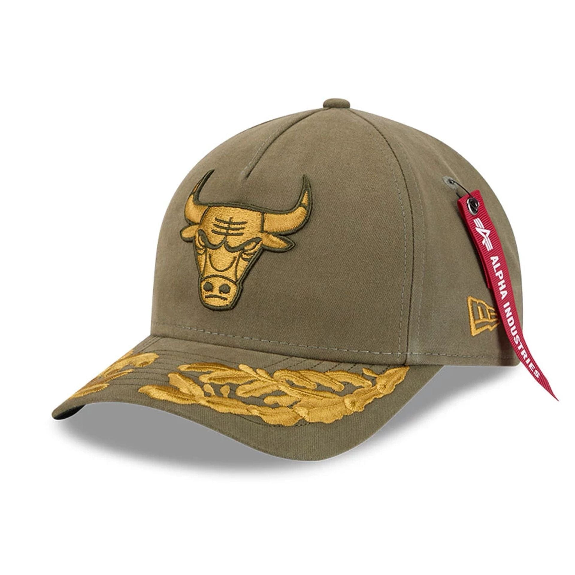 This is a Chicago Bulls NBA x Alpha Dark Green 9FORTY M-Crown A-Frame Adjustable Cap 1
