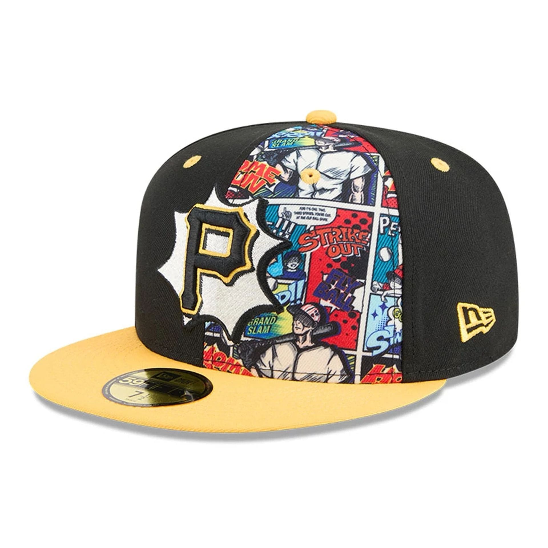 This is a Pittsburgh Pirates 2025 MLB Diamond Hero Edition Black 59FIFTY Fitted Cap 1