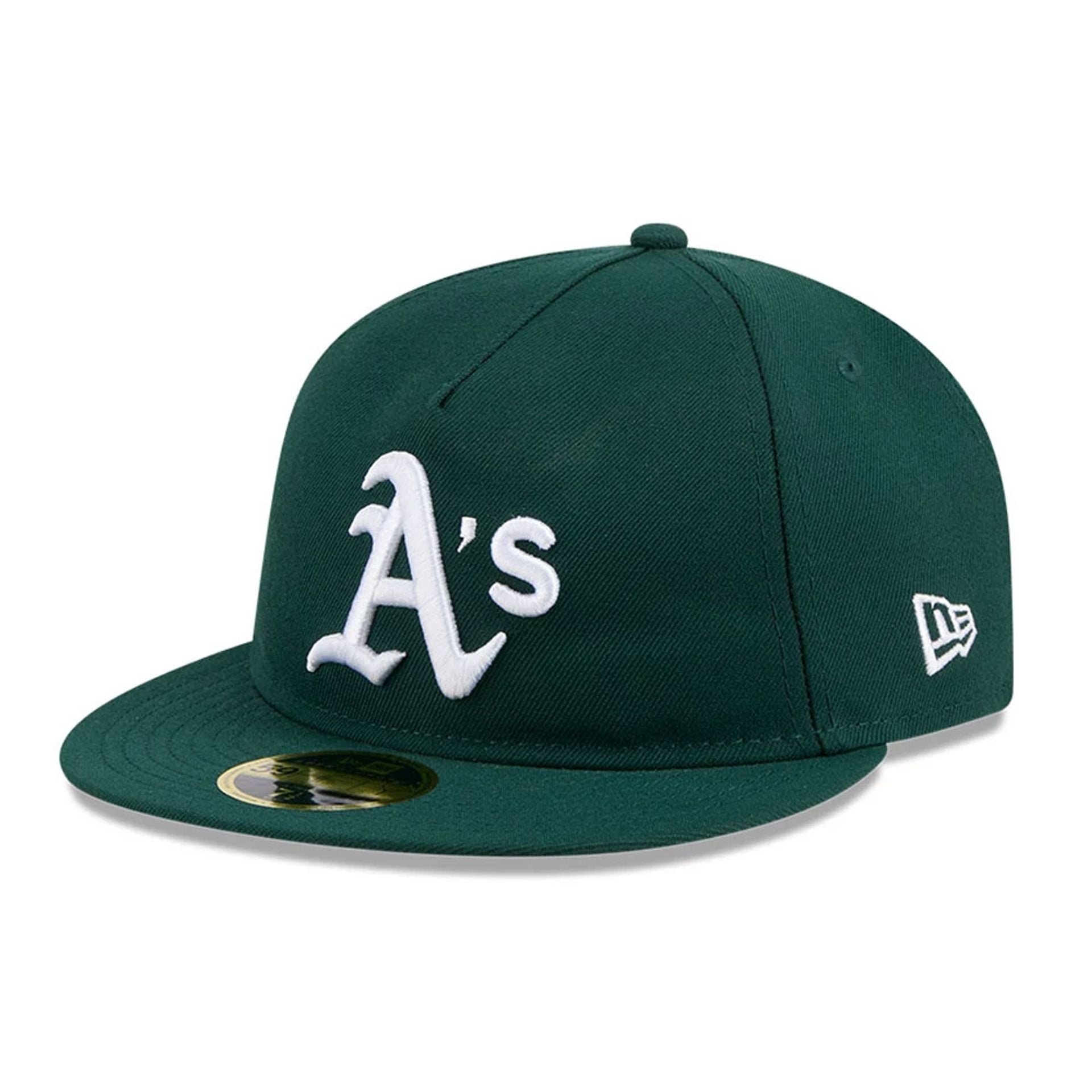 This is a Oakland Athletics MLB Easy Dark Green Retro Crown 59FIFTY Fitted Cap 1