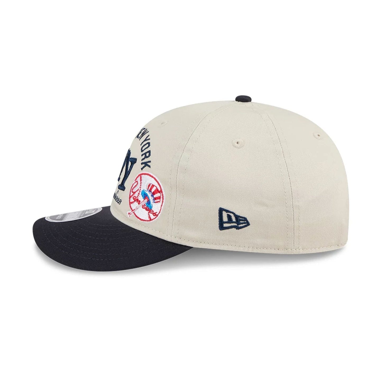 This is a New York Yankees MLB Scatter Cream Retro Crown 9FIFTY Adjustable Cap 7