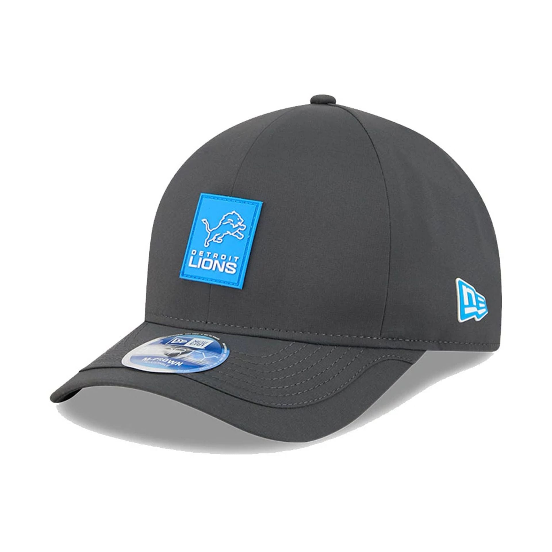 This is a Detroit Lions NFL Sideline 2025 Charcoal 9FORTY M-Crown Adjustable Cap 1
