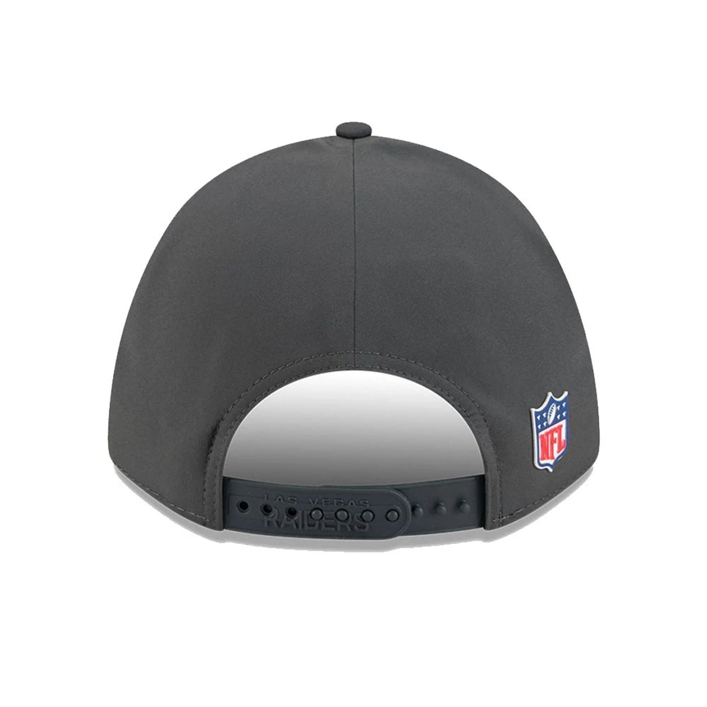 This is a Las Vegas Raiders NFL Sideline 2025 Charcoal 9FORTY M-Crown Adjustable Cap 7