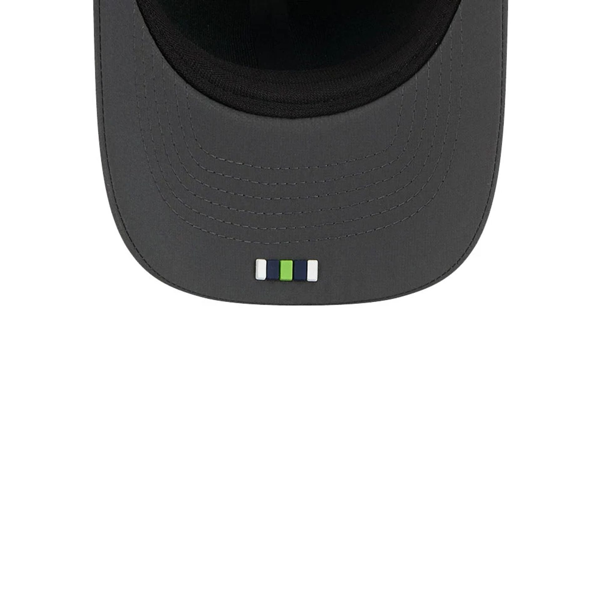 This is a Seattle Seahawks NFL Sideline 2025 Charcoal 9FORTY M-Crown Adjustable Cap 2