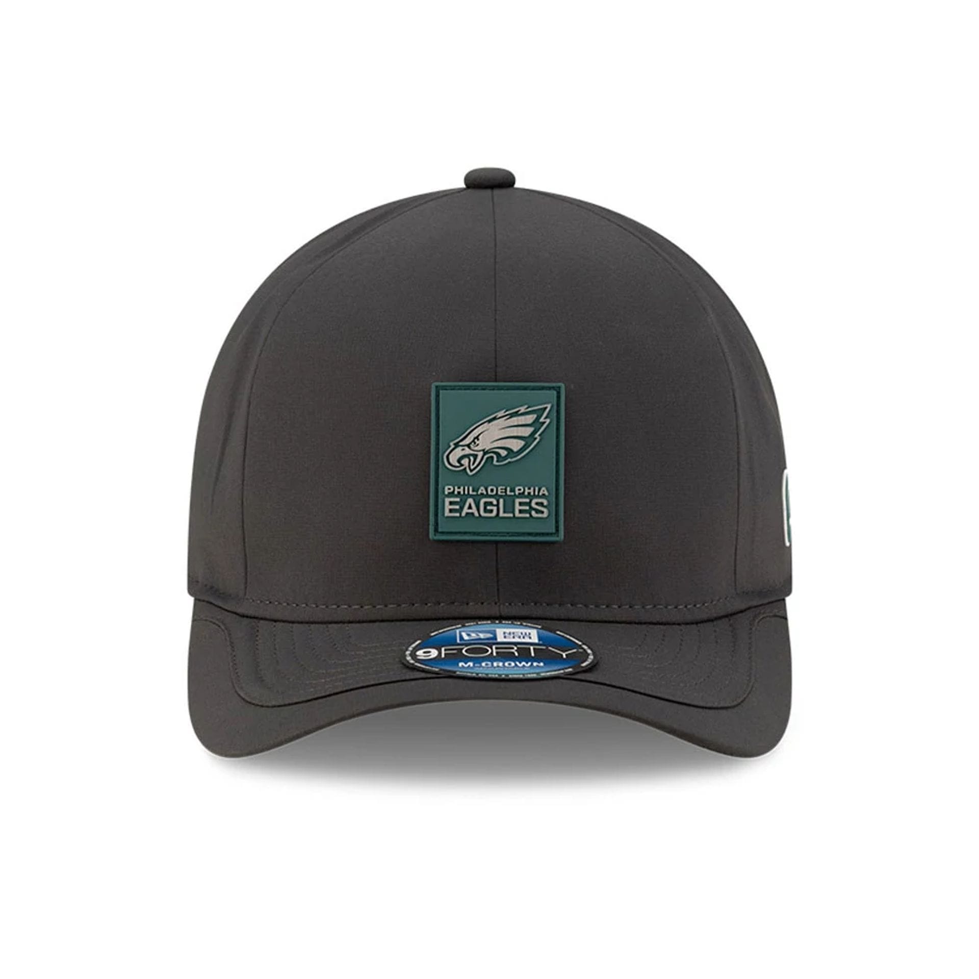 This is a Philadelphia Eagles NFL Sideline 2025 Charcoal 9FORTY M-Crown Adjustable Cap 2